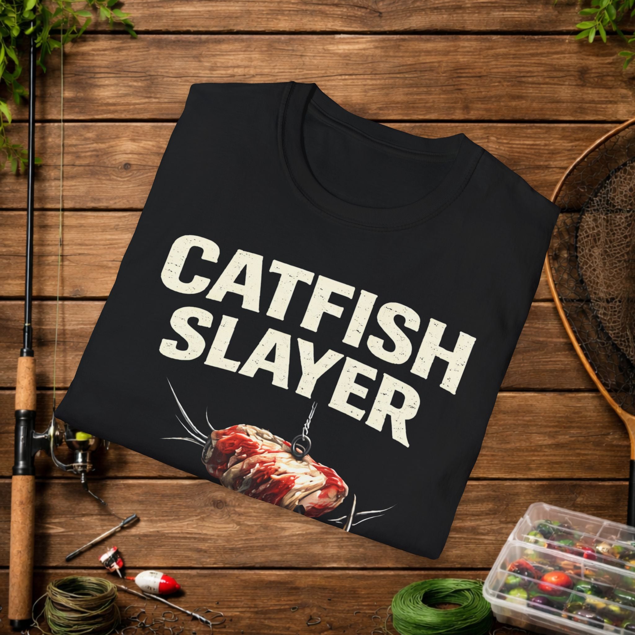 Catfish Slayer Shirt – Limits or GTFO Fishing Tee – Catfishing Angler Shirt – Funny Catfish Fishing Shirt