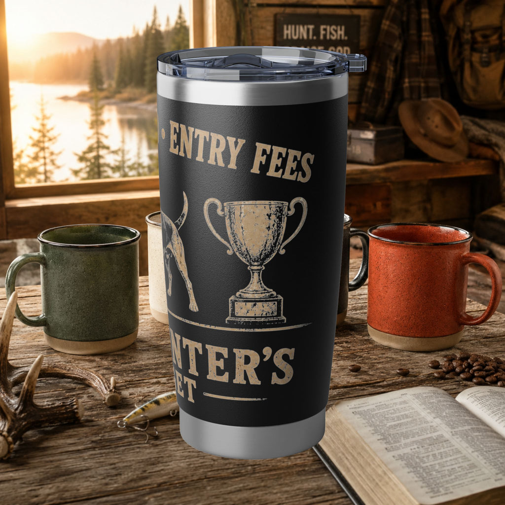The Coonhunter Budget 20oz Tumbler — Funny Coon Hunting Insulated Travel Mug