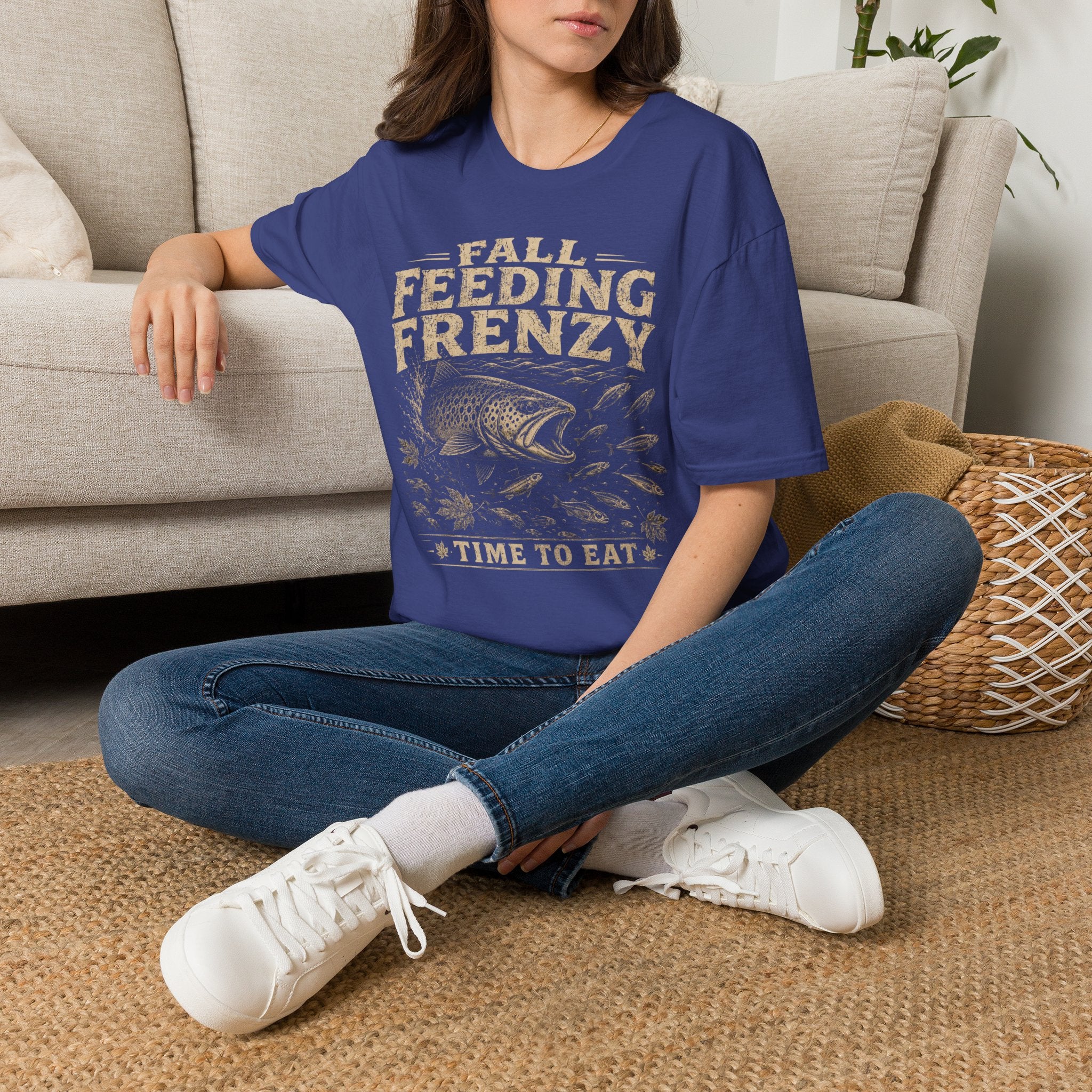 Fall Feeding Frenzy Fishing T‑Shirt — Time to Eat Angler Tee