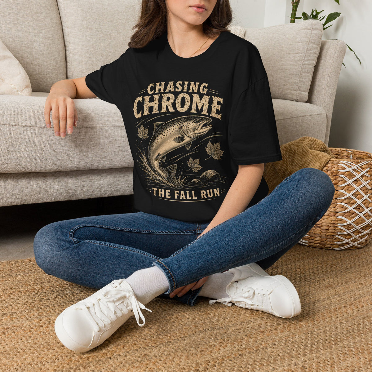 Chasing Chrome Fishing T-Shirt — The Fall Run Trout Tee