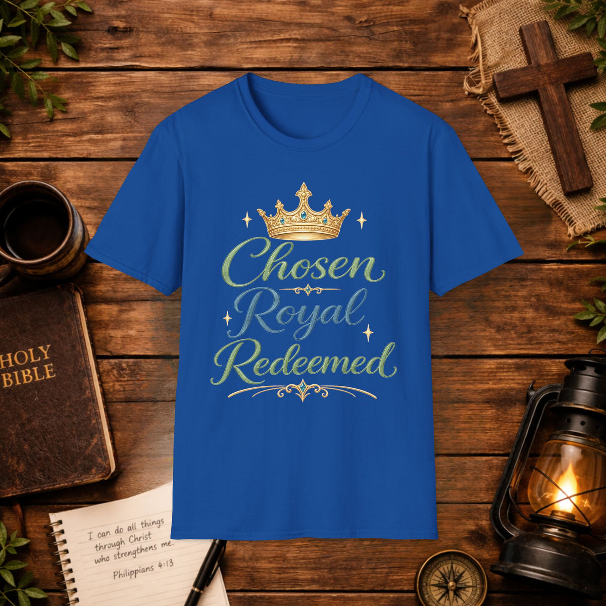 Chosen Royal Redeemed T-Shirt | Christian Faith Crown Tee