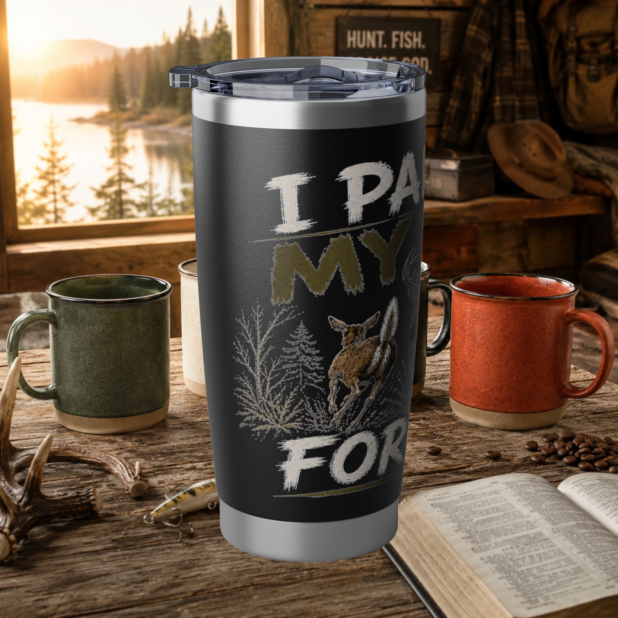 Vagabond 20oz Tumbler — Hunting & Outdoors Insulated Travel Mug (Painted My Face For The Kill)