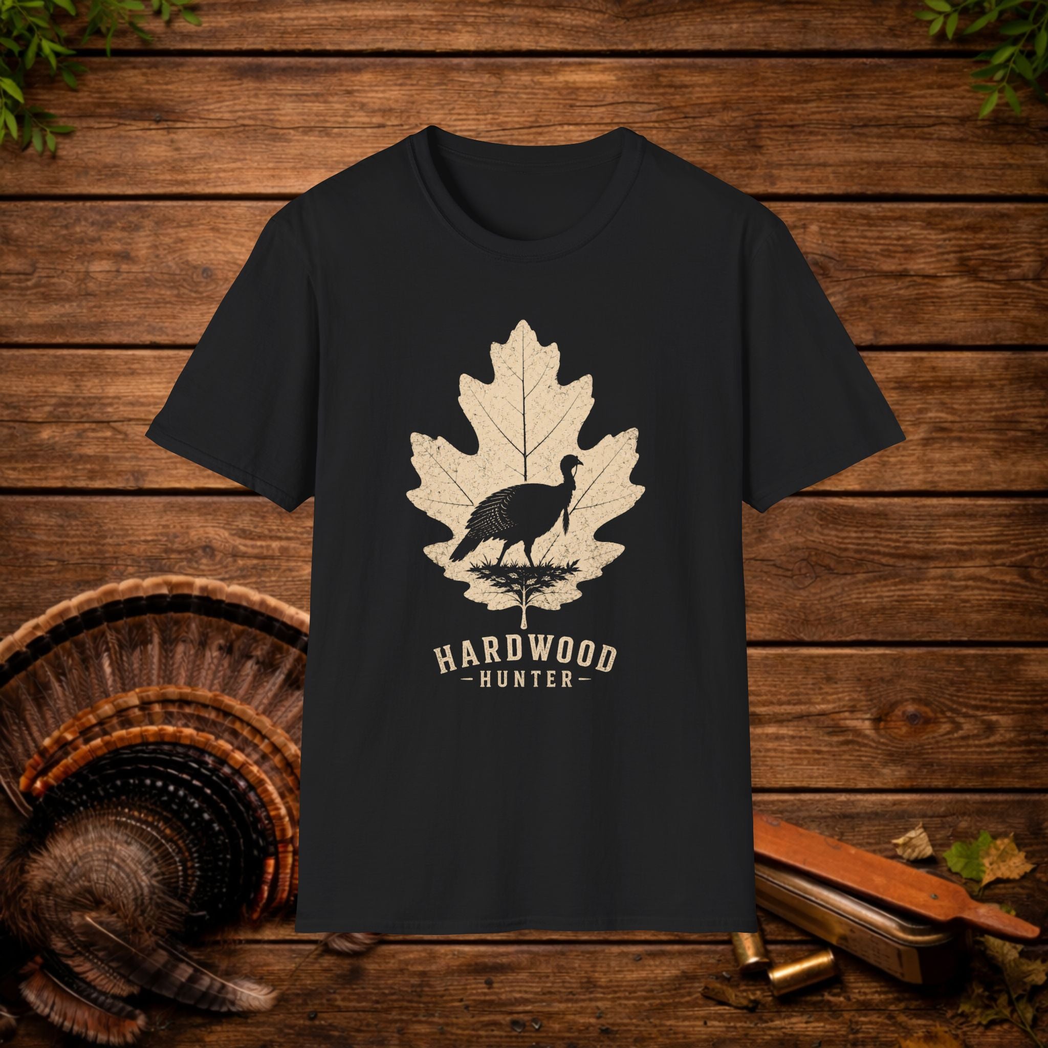 Hardwood Hunter Turkey T-Shirt — Autumn Leaf Turkey Graphic Tee