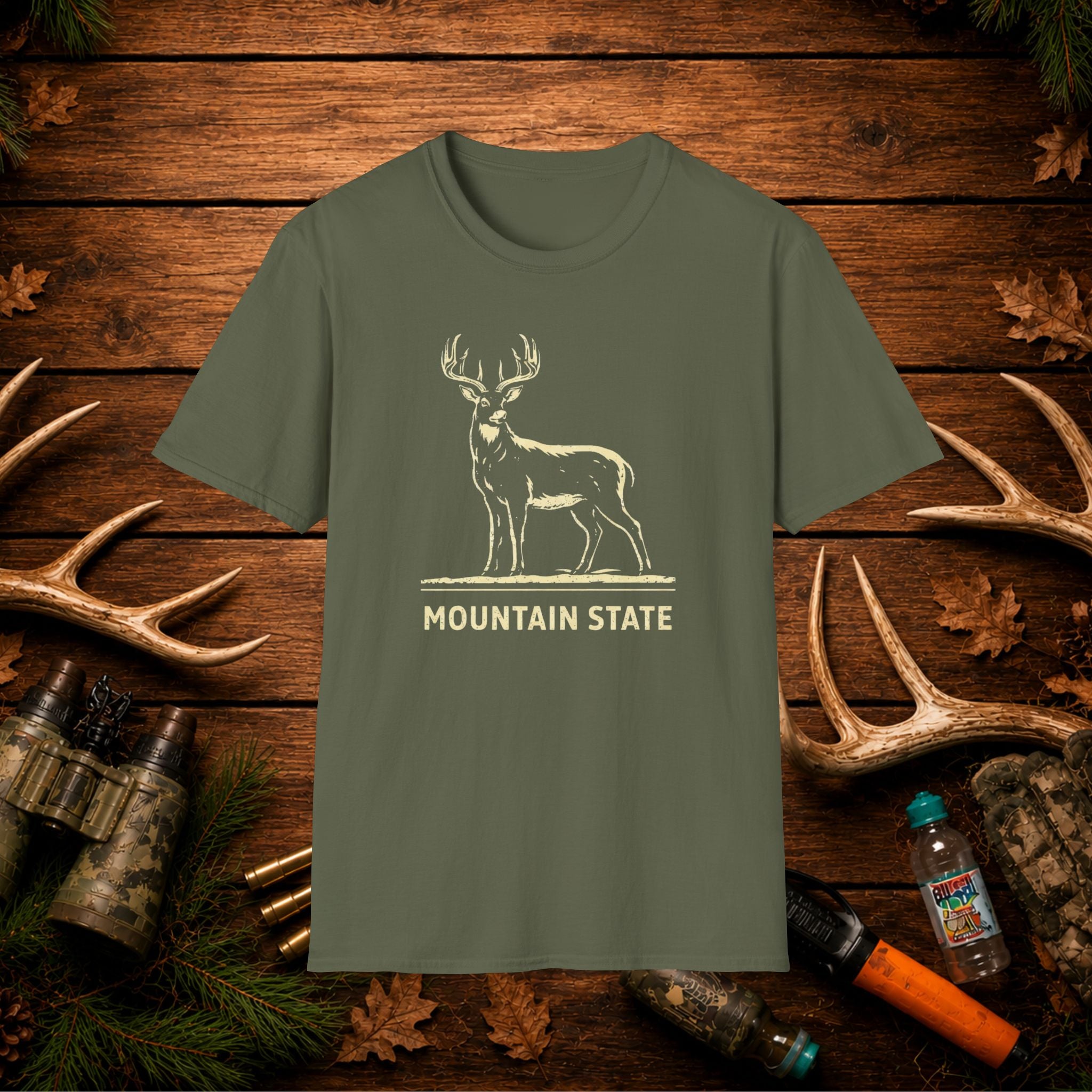 Mountain State Deer T-Shirt — Vintage Outdoors Hunting Tee