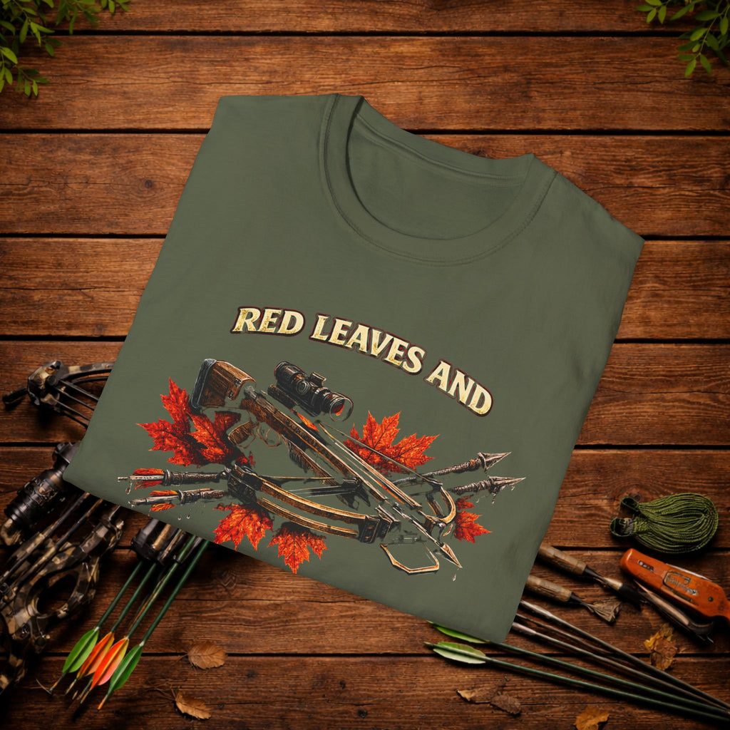Red Leaves and Wet Shafts Crossbow Hunting Shirt