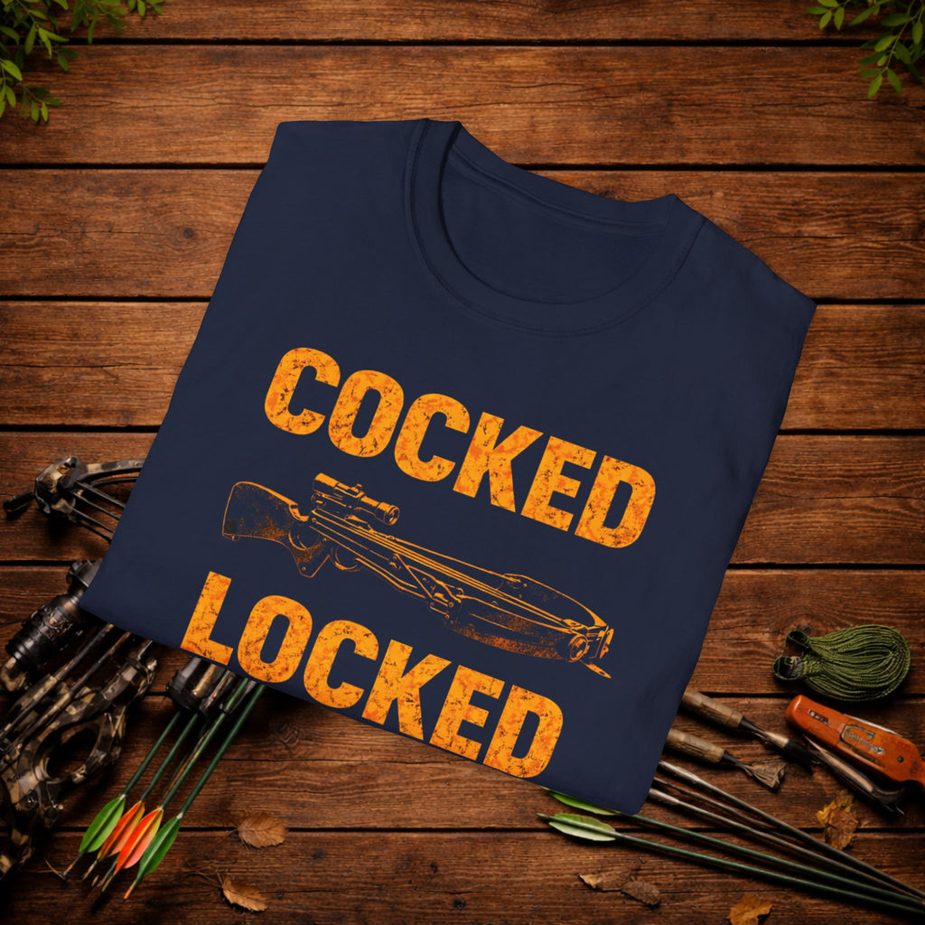 Cocked Locked Ready Crossbow Hunting Shirt – Deer Hunter Tee – Bowhunter Apparel – Hunting Season Shirt