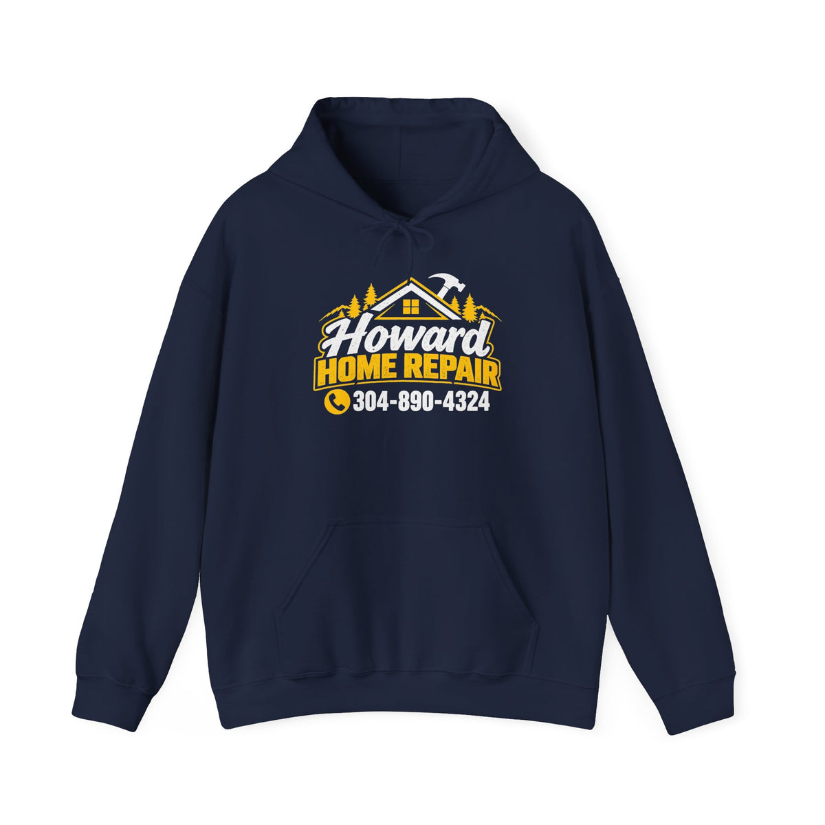 Howard Home Repair Hoodie — Logo Pullover front/back print
