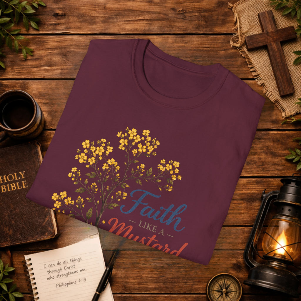 Faith Like a Mustard Seed T-Shirt — Christian Inspirational Tee