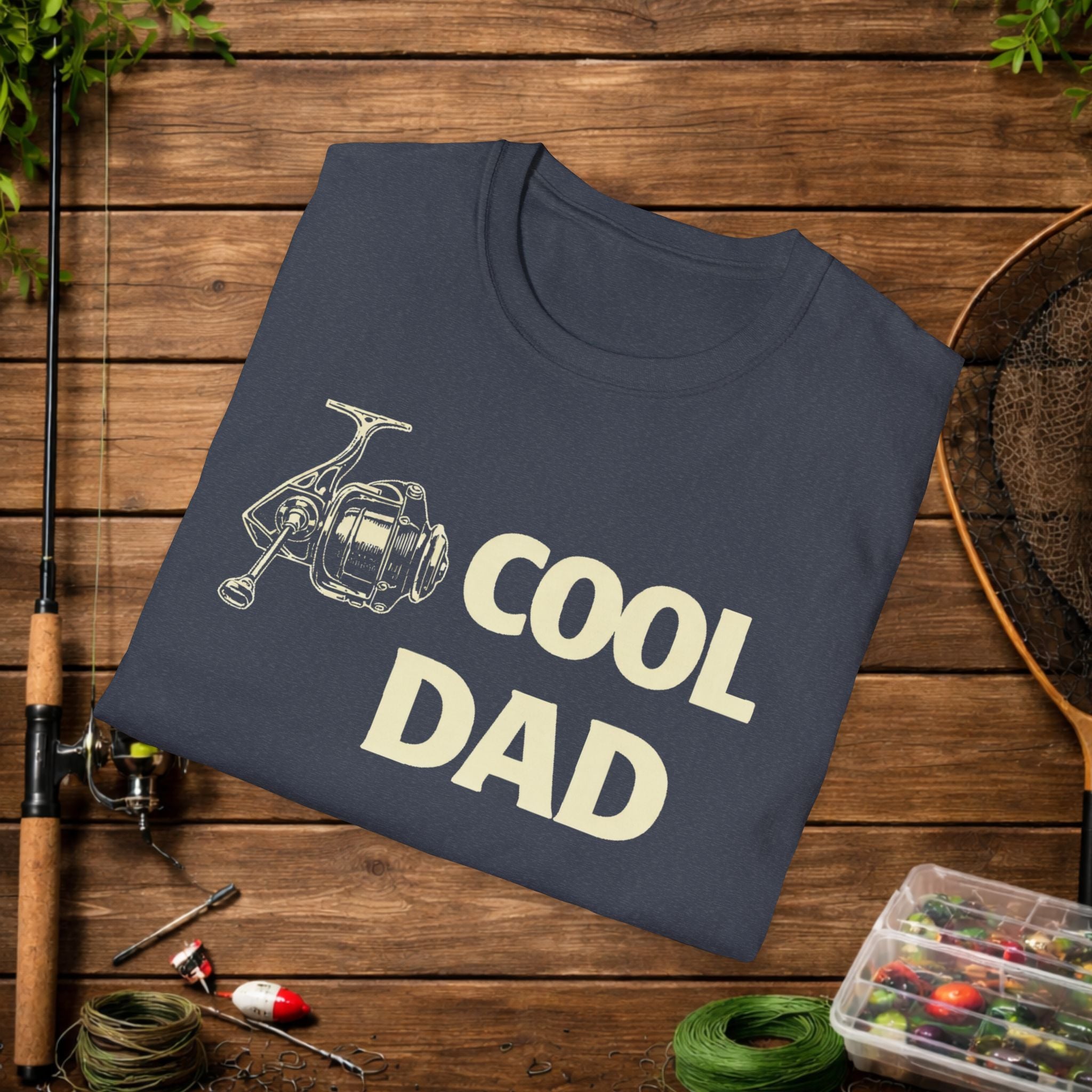 Cool Dad Fishing T-Shirt — Retro Fishing Reel Tee for Dad, Father’s Day Gift