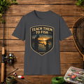 Teach Them to Fish T-Shirt — Father & Child Fishing Badge Tee