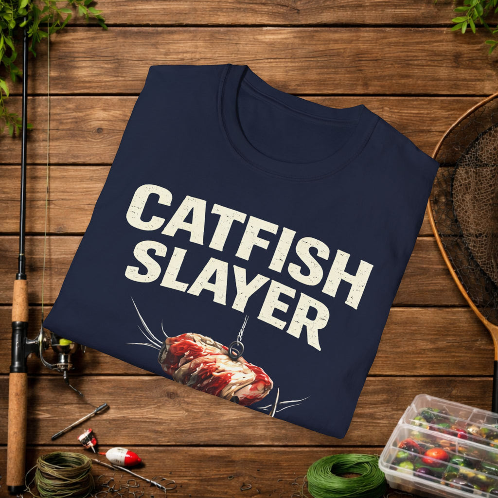 Catfish Slayer Shirt – Limits or GTFO Fishing Tee – Catfishing Angler Shirt – Funny Catfish Fishing Shirt