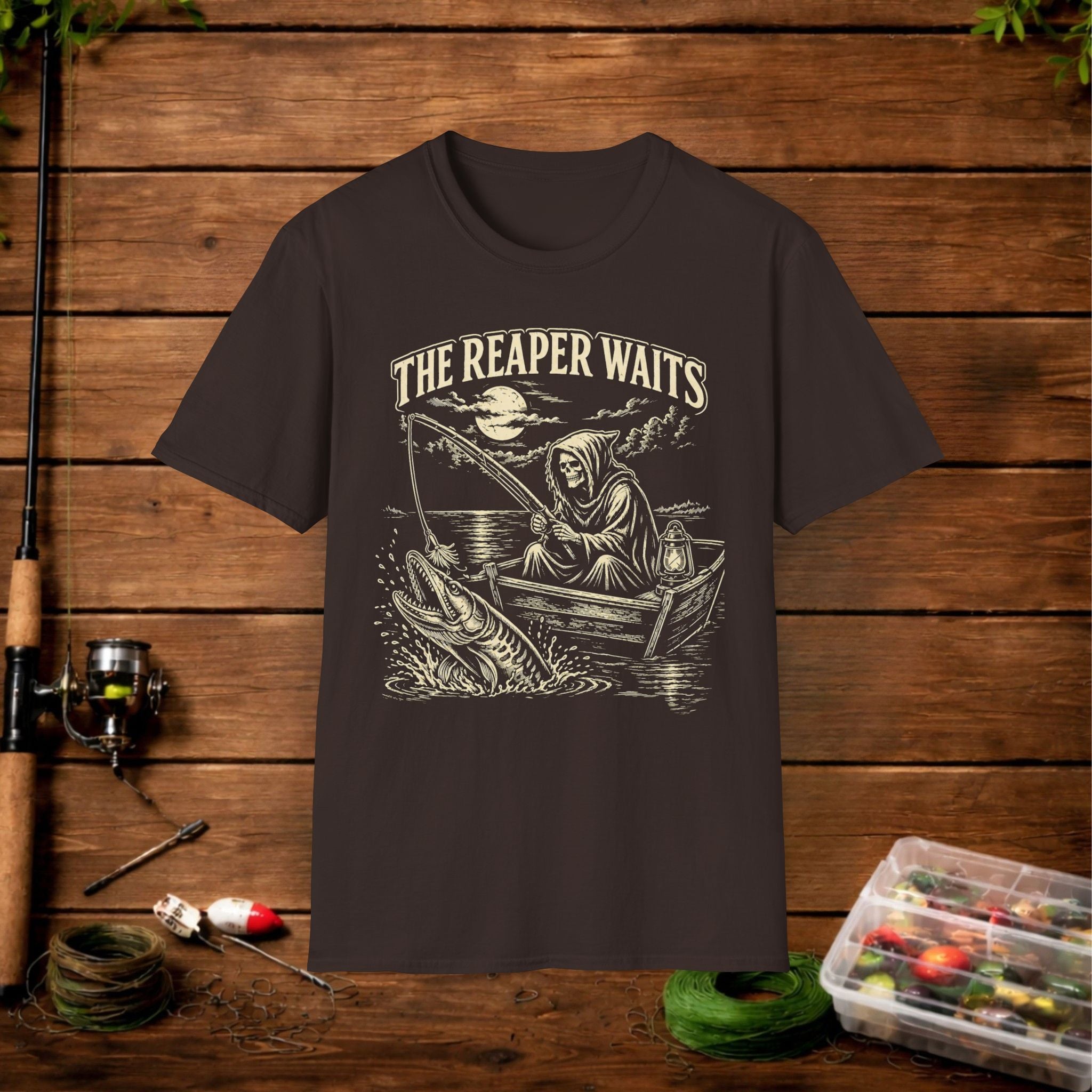T-Shirt — "The Reaper Waits" Vintage Grim Reaper Graphic