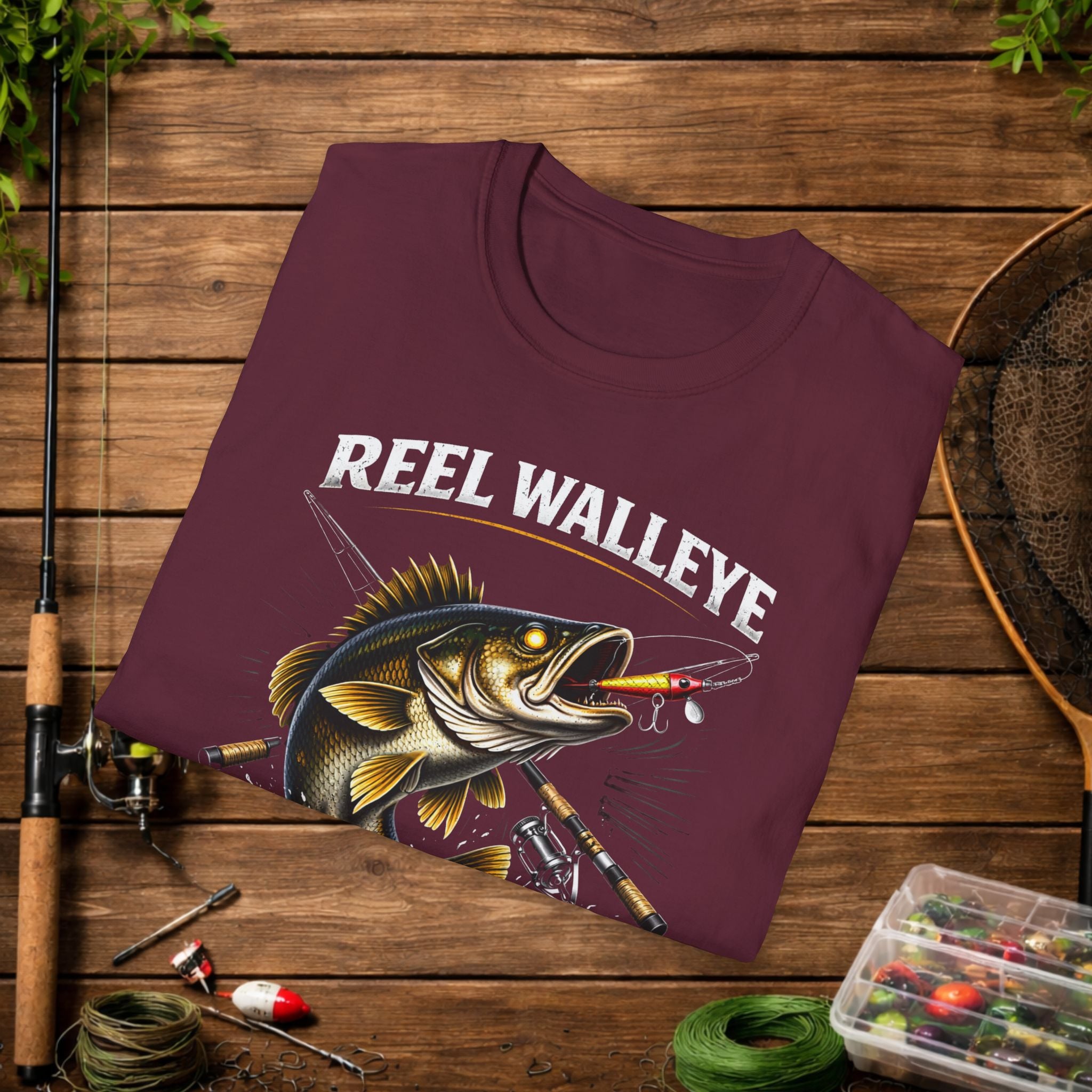 Reel Walleye Warriors Fishing Shirt – Walleye Angler Tee – Funny Walleye Fishing Apparel – Fisherman Gift