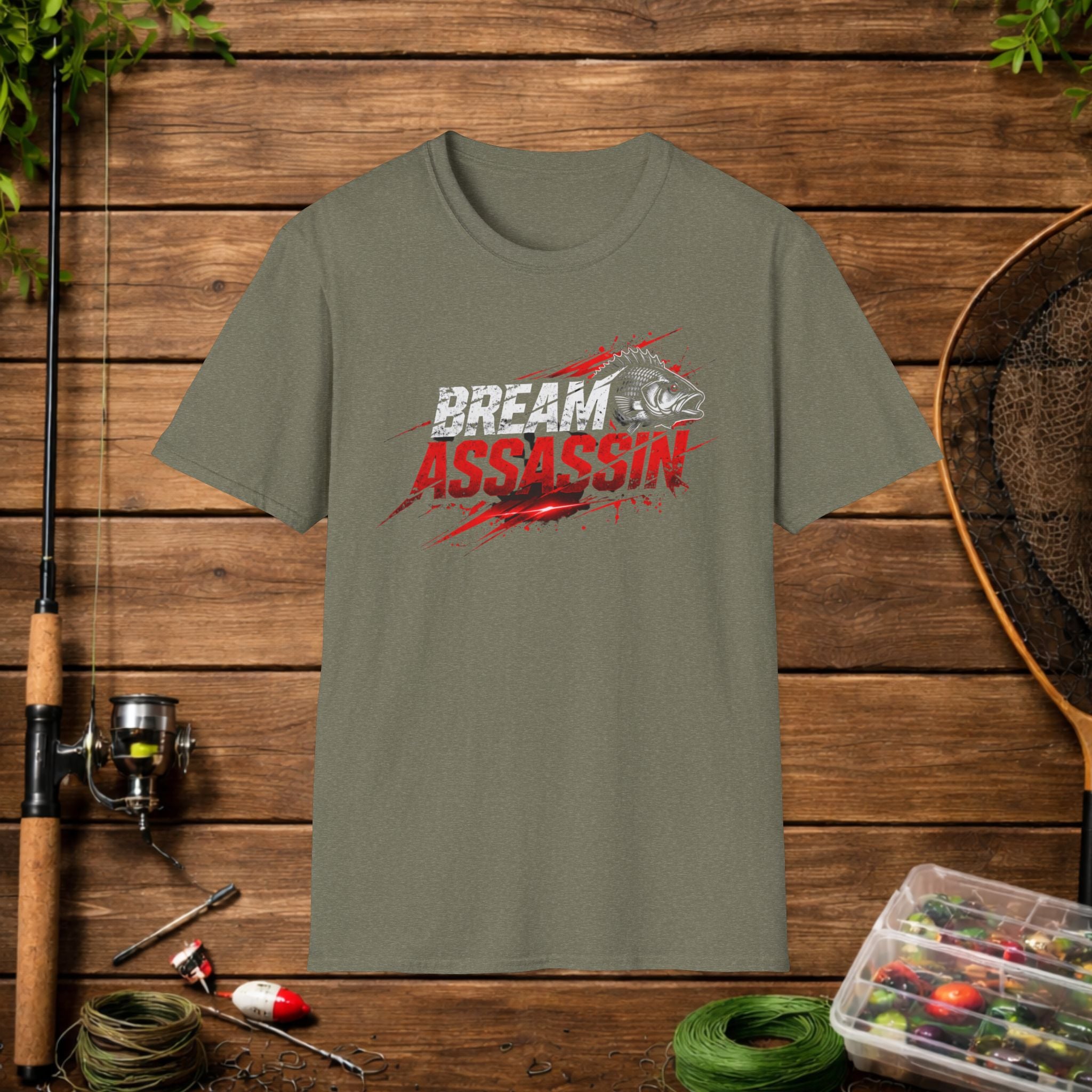 Bream Assassin Fishing Shirt – Funny Bream Angler Tee – Panfish Fishing Apparel – Bluegill & Shellcracker Fisherman Gift