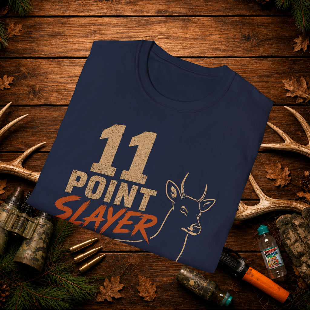 11 Point Slayer Deer T-Shirt — Hunting Buck Hunter Graphic Tee