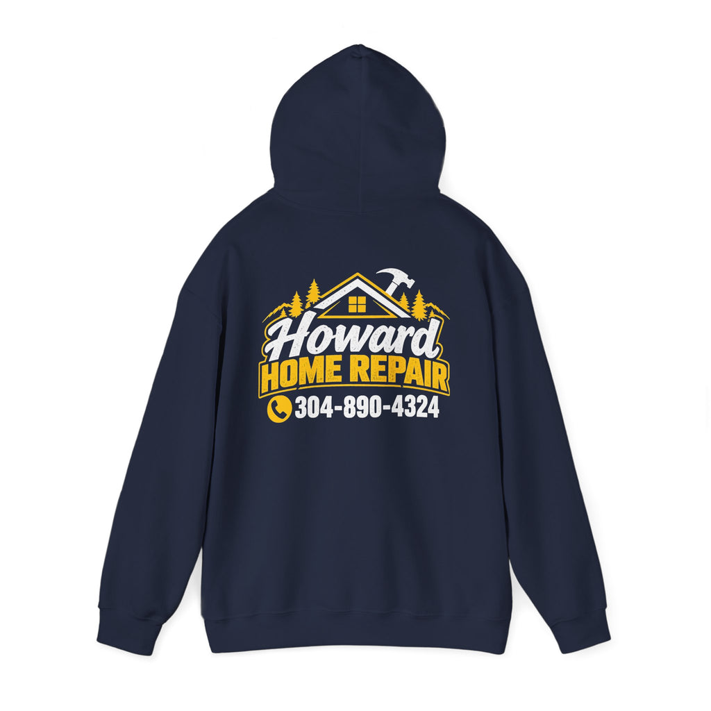 Howard Home Repair Hoodie — Logo Pullover back print
