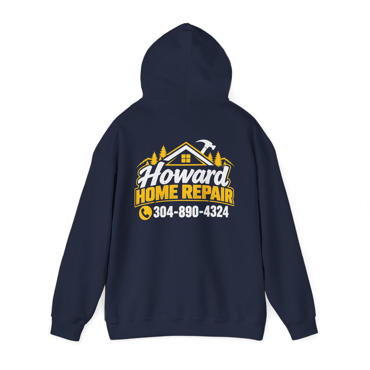 Howard Home Repair Hoodie — Logo Pullover back print