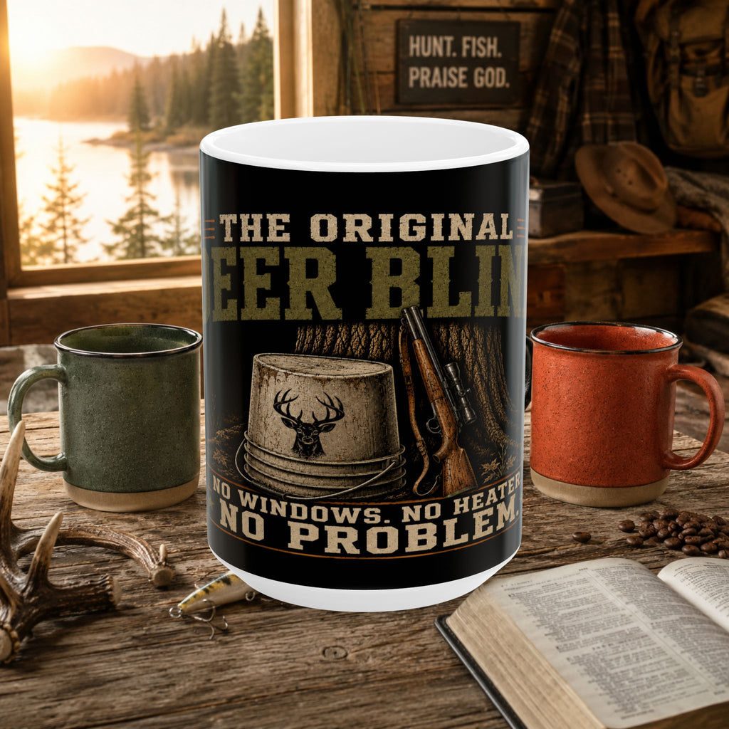 The Original Deer Blind Mug – Hunting Coffee Cup (11oz/15oz)