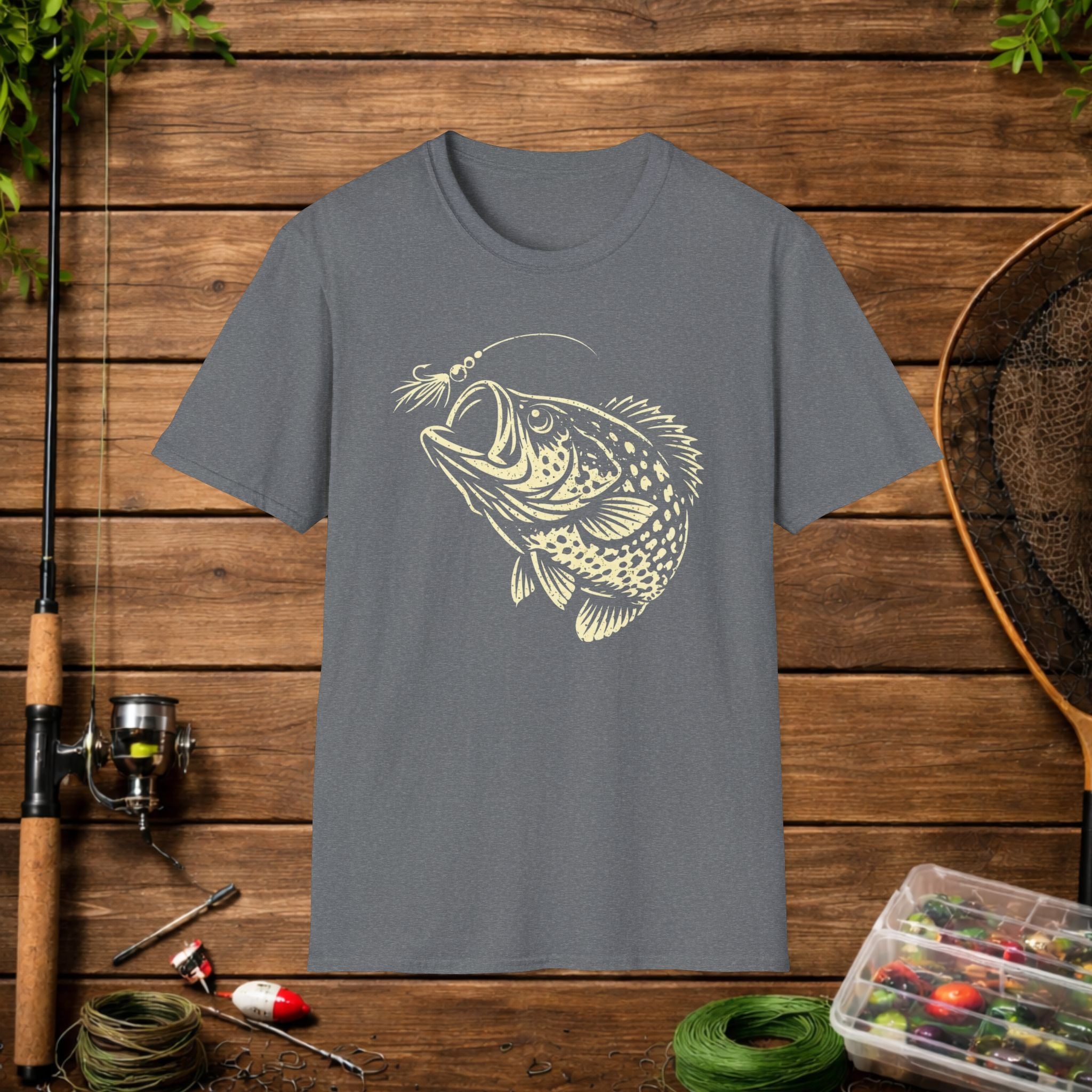 Bream Slayer Shirt – Panfish Assassin Fishing Tee – Stack Slabs Crappie Angler Shirt – Funny Fishing Shirt for Fishermen