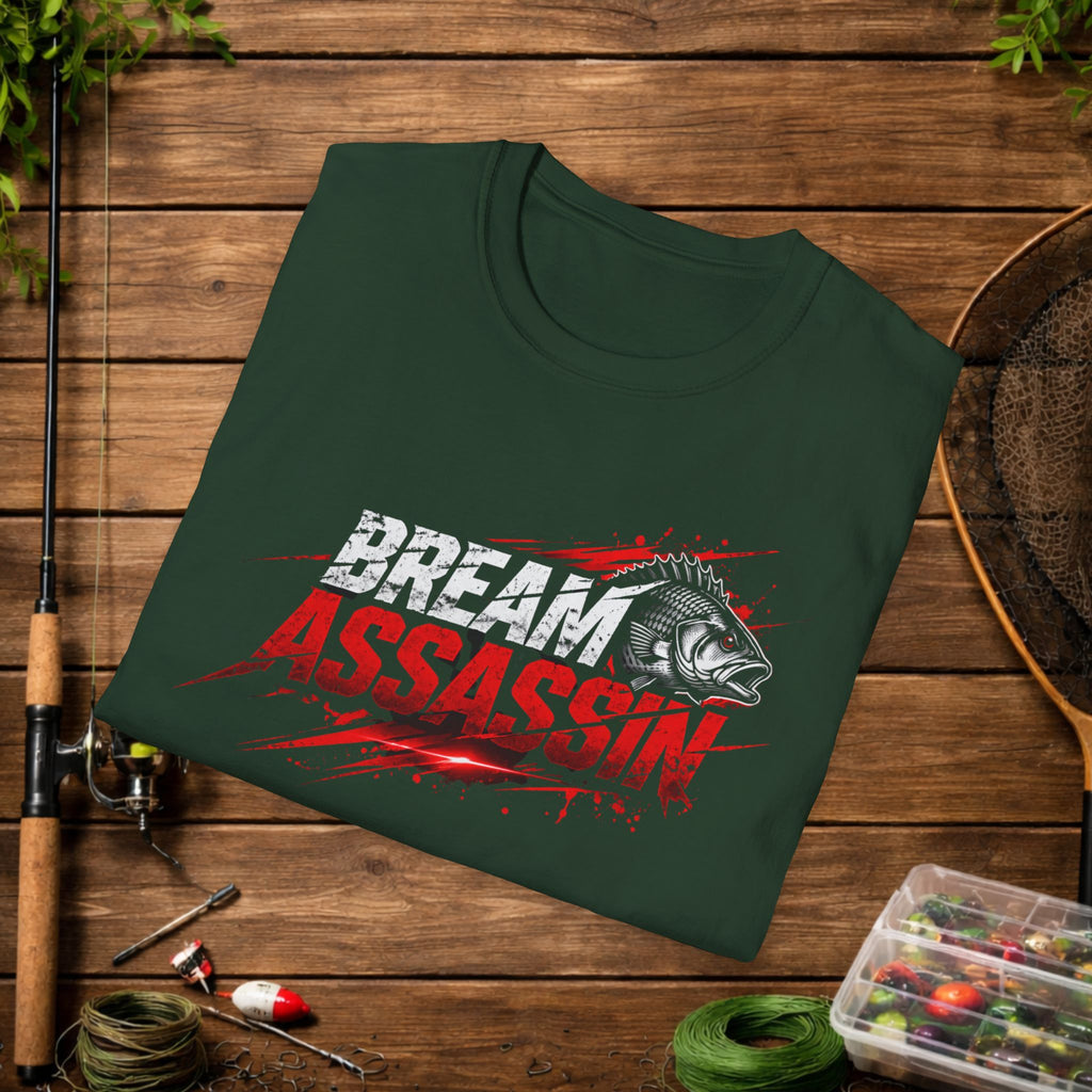 Bream Assassin Fishing Shirt – Funny Bream Angler Tee – Panfish Fishing Apparel – Bluegill & Shellcracker Fisherman Gift