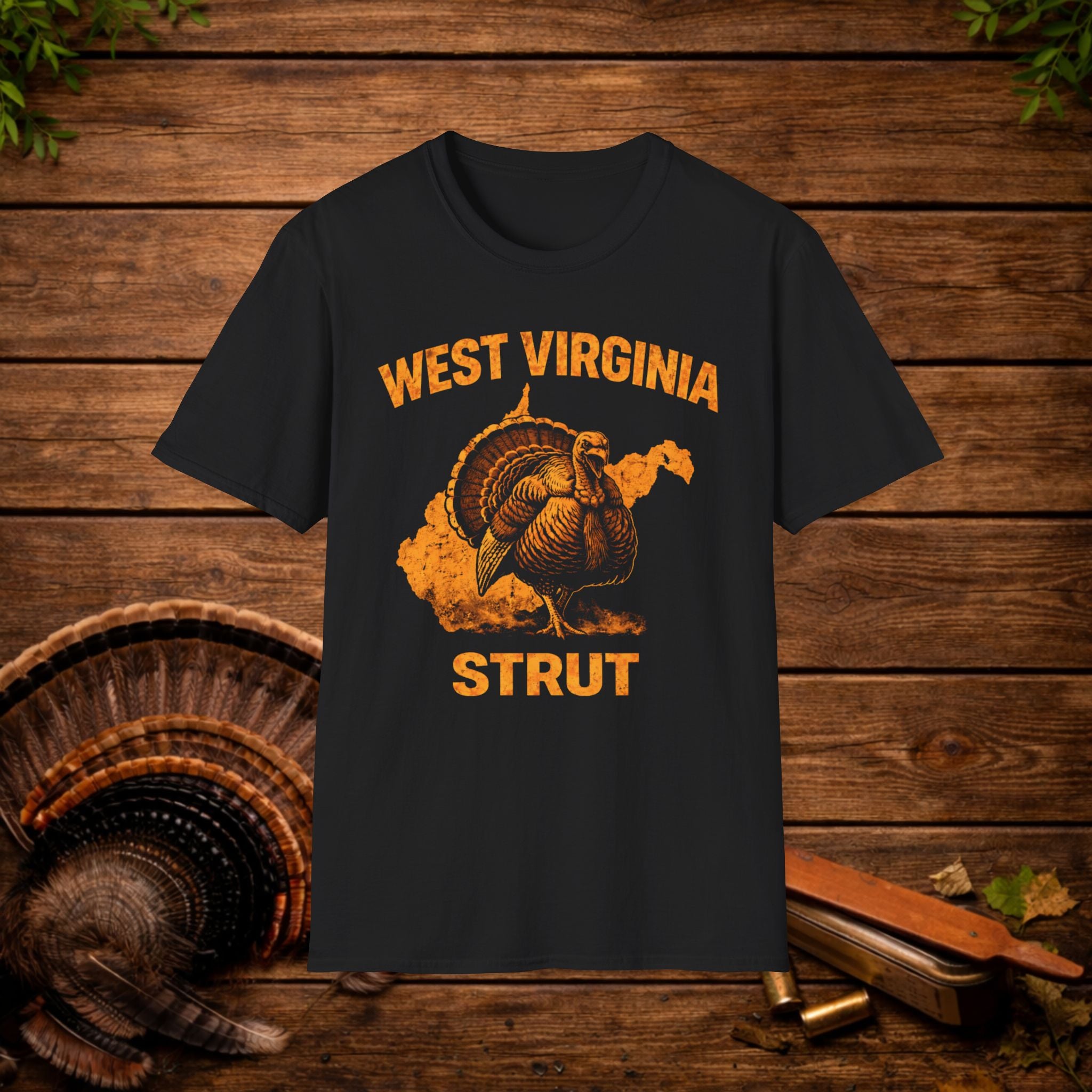 West Virginia Strut Turkey Hunting Shirt – WV Gobbler Tee – Mountain State Turkey Season Shirt – Hunter Gift