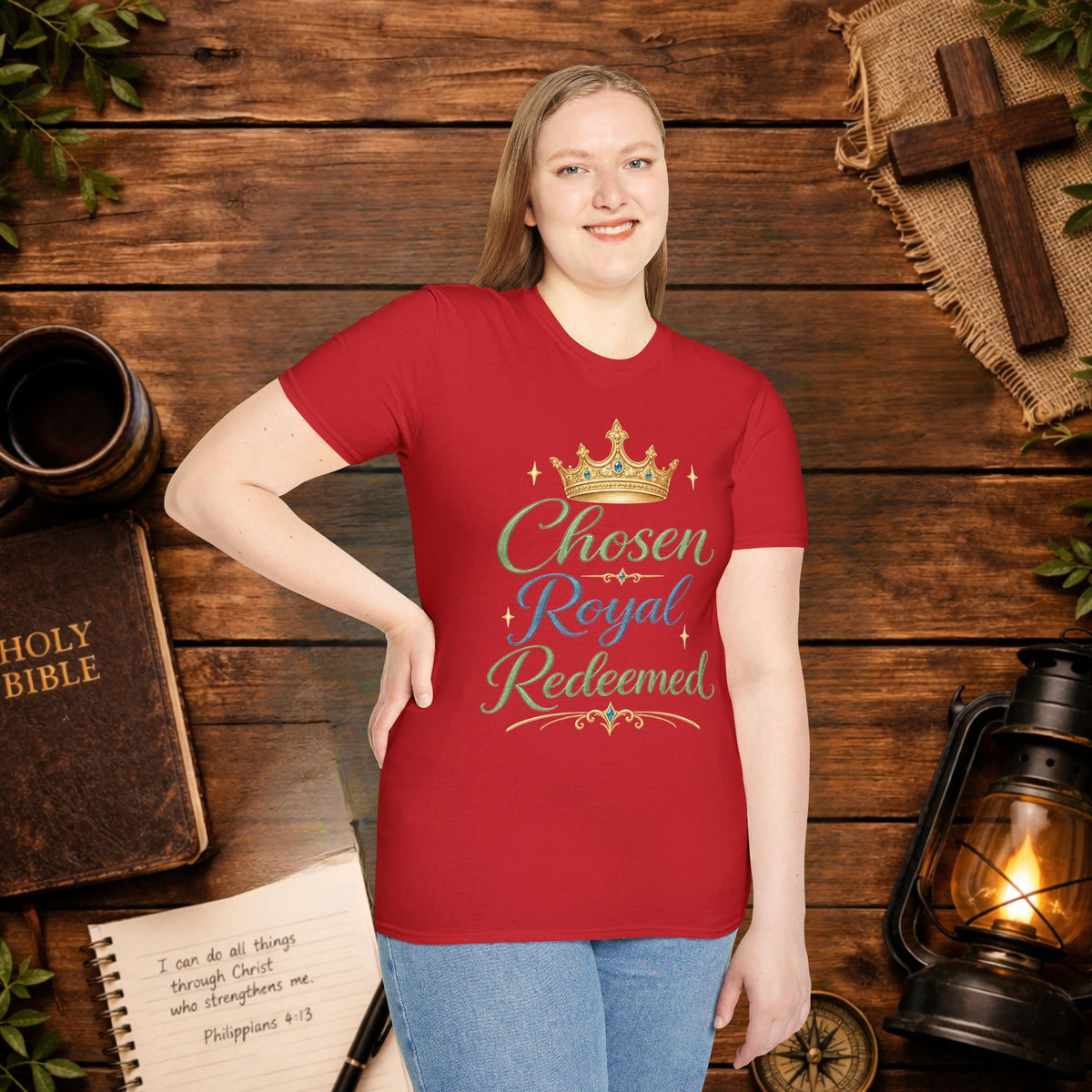 Chosen Royal Redeemed T-Shirt | Christian Faith Crown Tee
