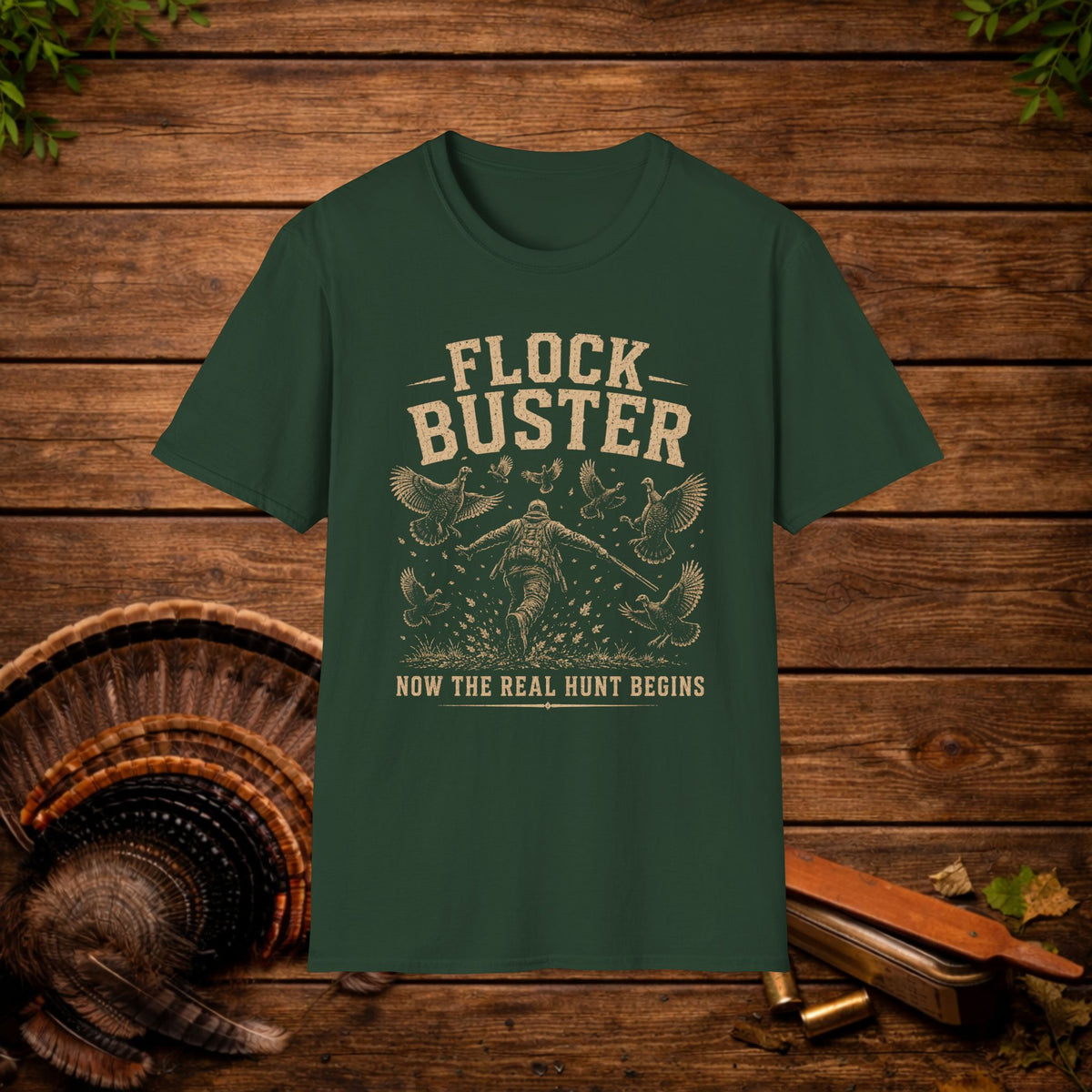 Flock Buster Hunting T-Shirt | Fall Turkey Season Tee | Wild Wonderful Wear