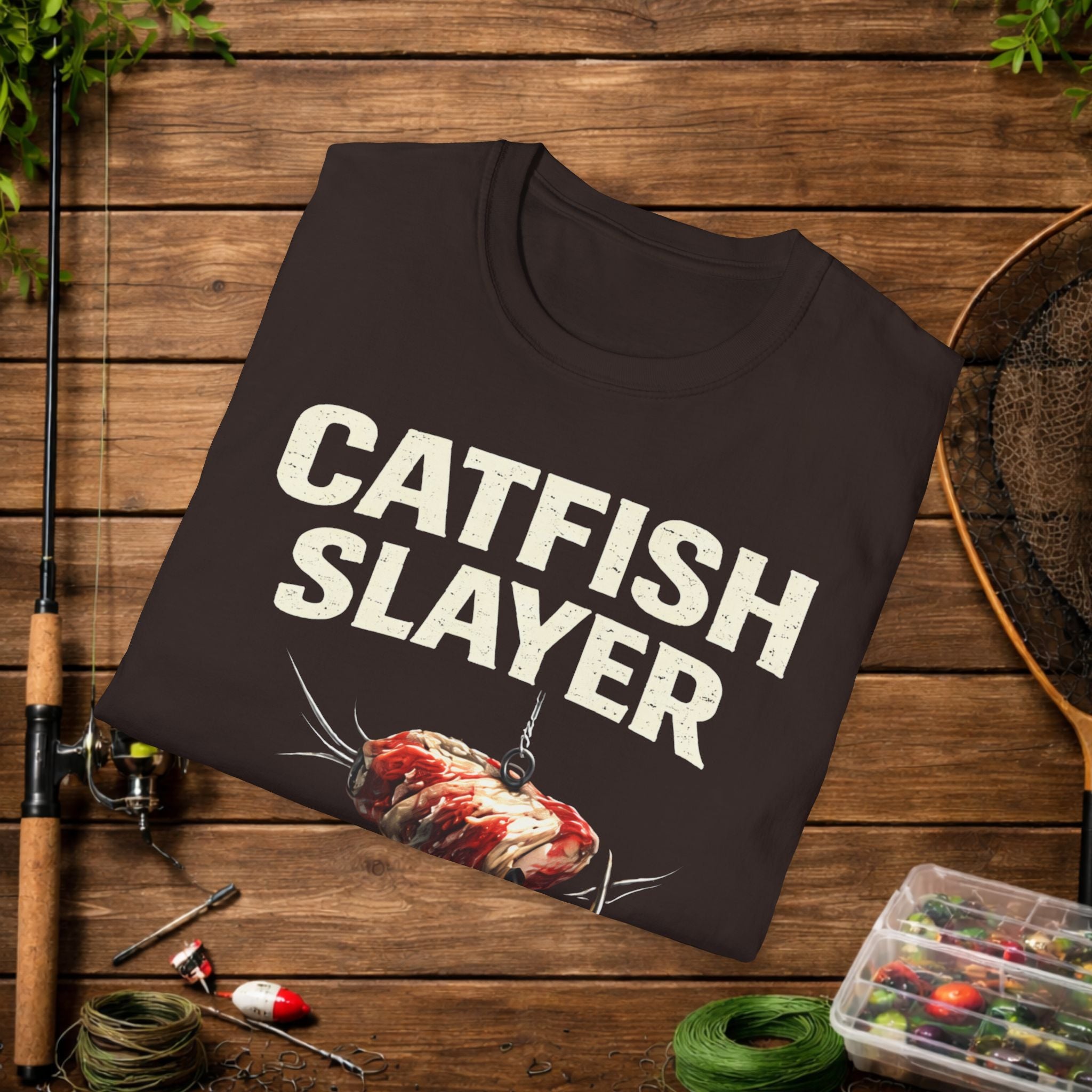 Catfish Slayer Shirt – Limits or GTFO Fishing Tee – Catfishing Angler Shirt – Funny Catfish Fishing Shirt