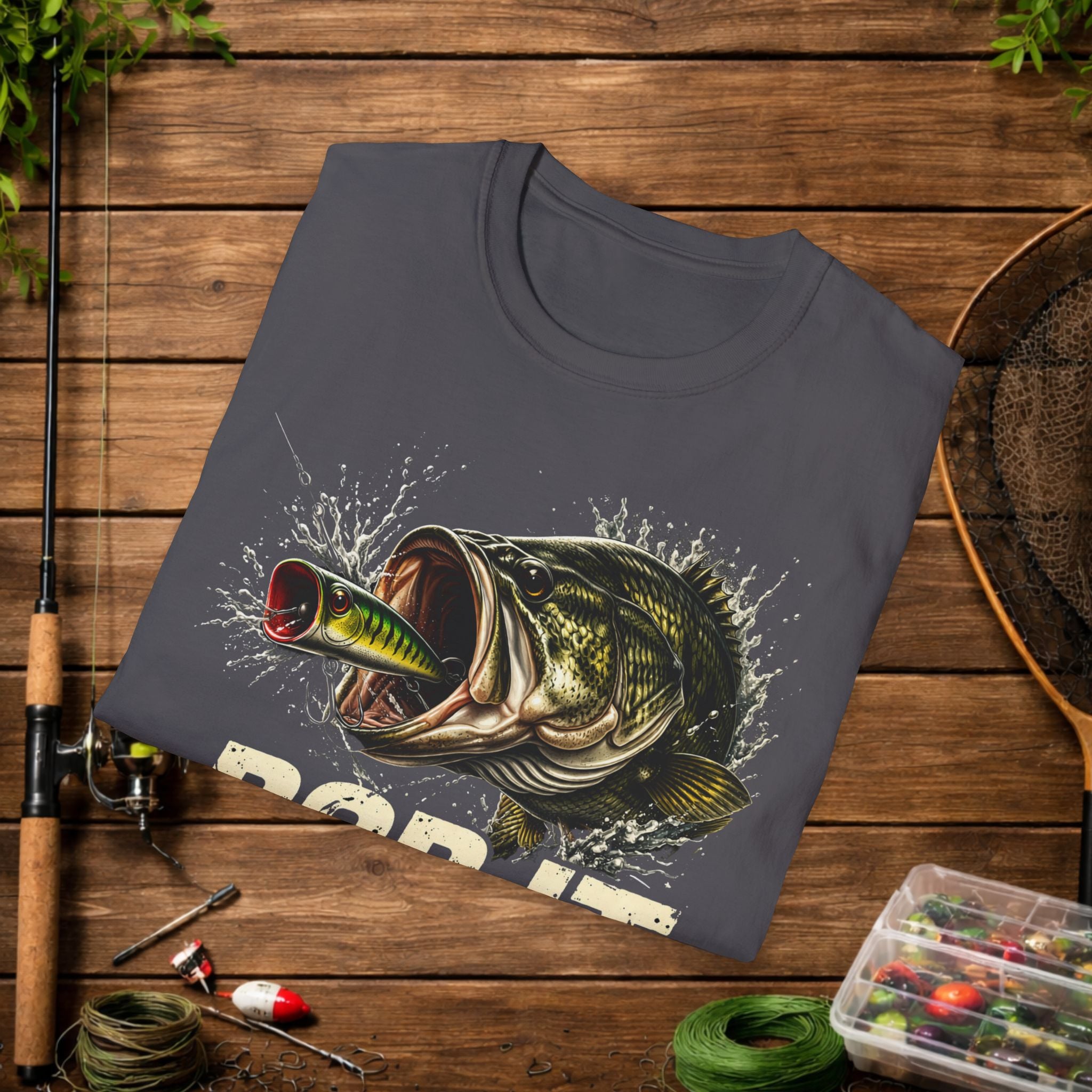 Pop It Bass Fishing Shirt – Topwater Popper Fishing Tee – Bass Strike Fishing Shirt – Topwater Angler Shirt