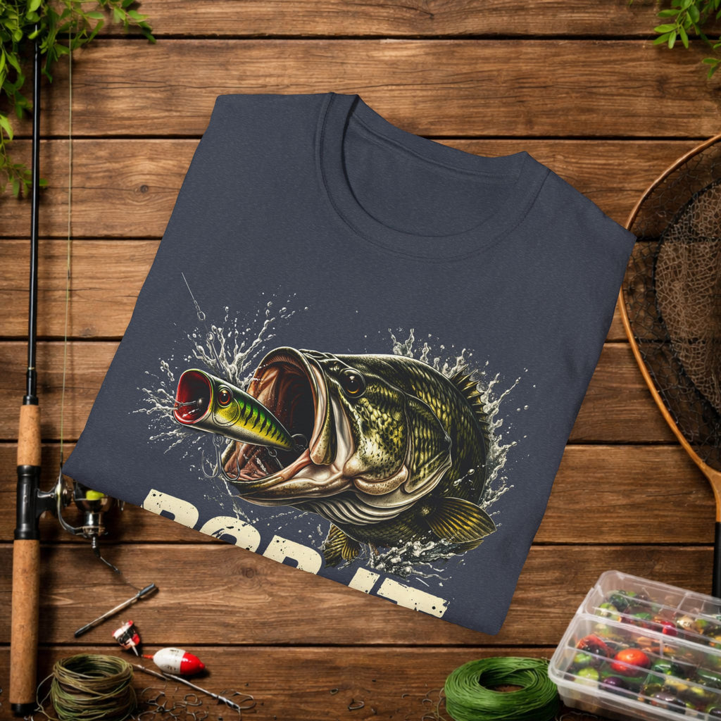 Pop It Bass Fishing Shirt – Topwater Popper Fishing Tee – Bass Strike Fishing Shirt – Topwater Angler Shirt
