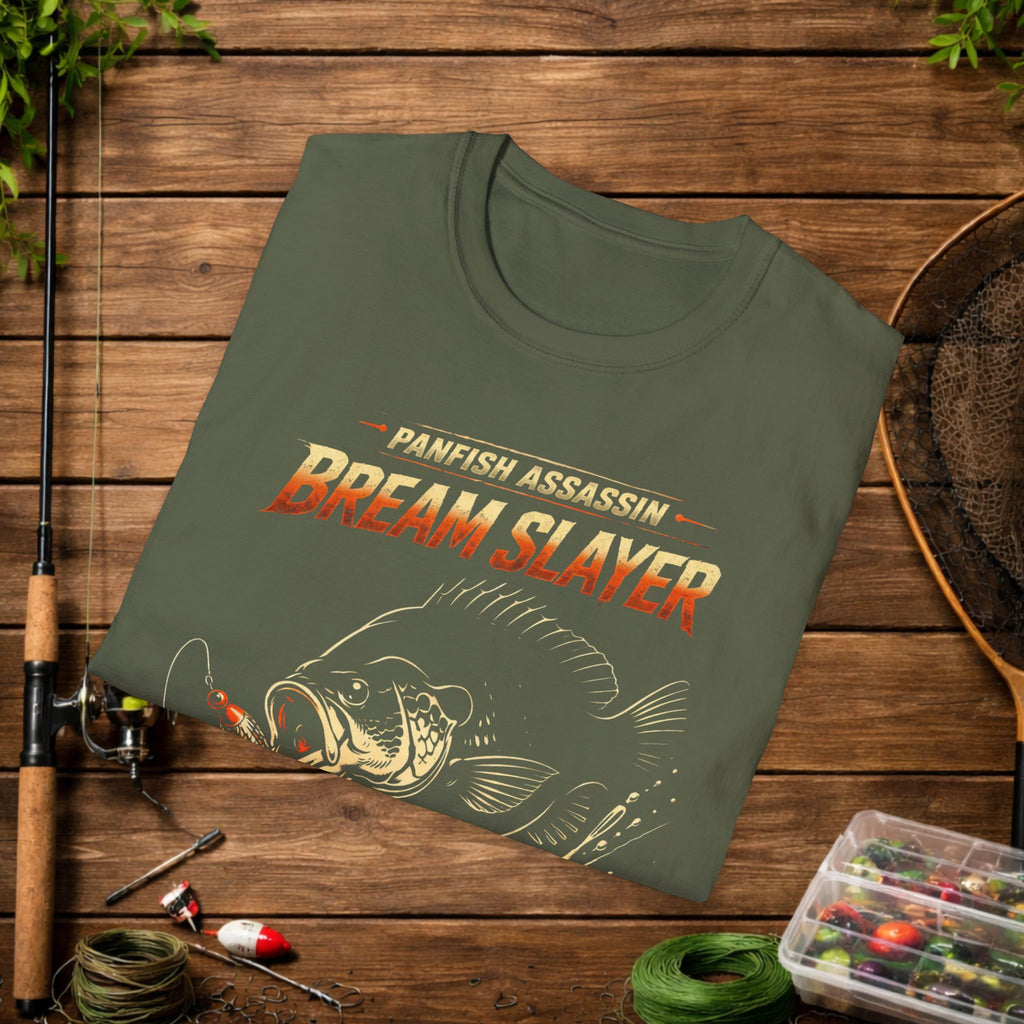Bream Slayer Shirt – Panfish Assassin Fishing Tee – Crappie & Bluegill Angler Shirt – Limits Or GTFO Funny Fishing Shirt