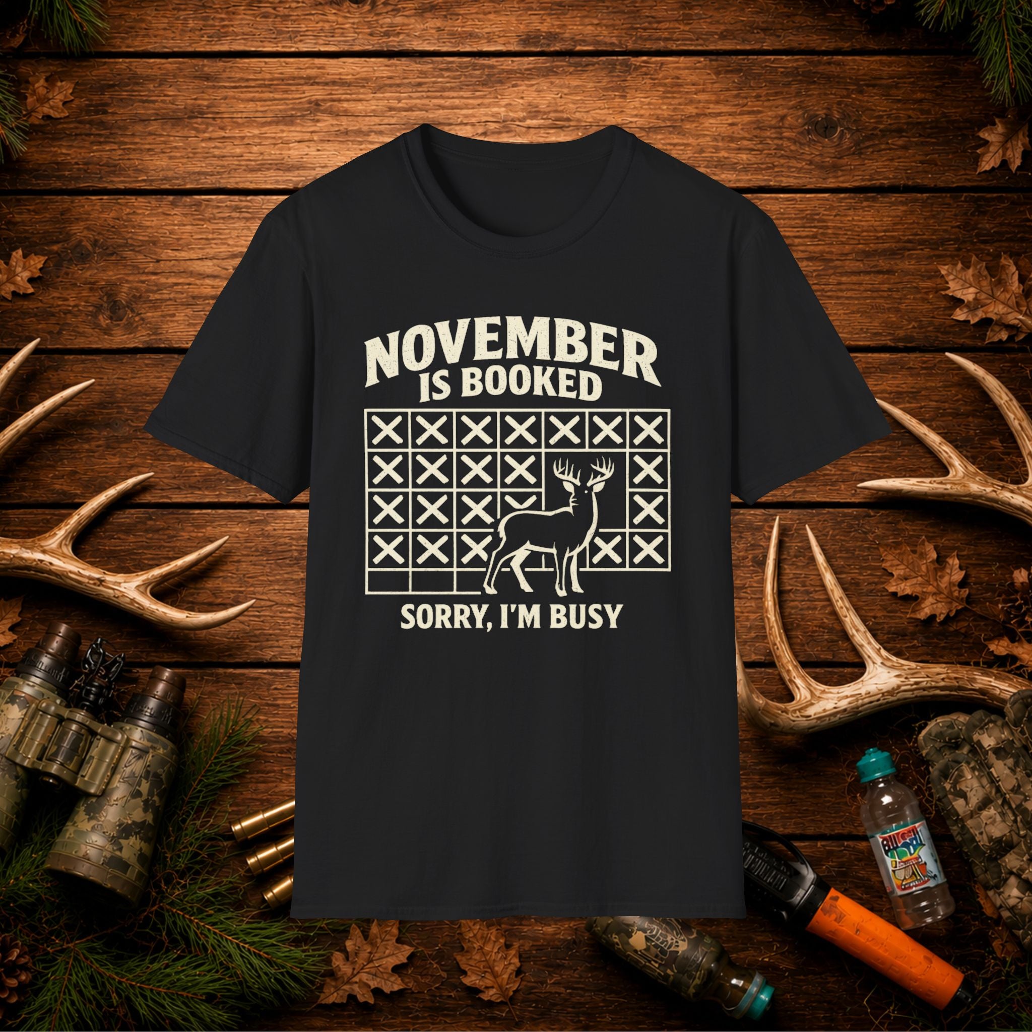 November Is Booked T-Shirt — Deer Hunting Season Graphic Tee