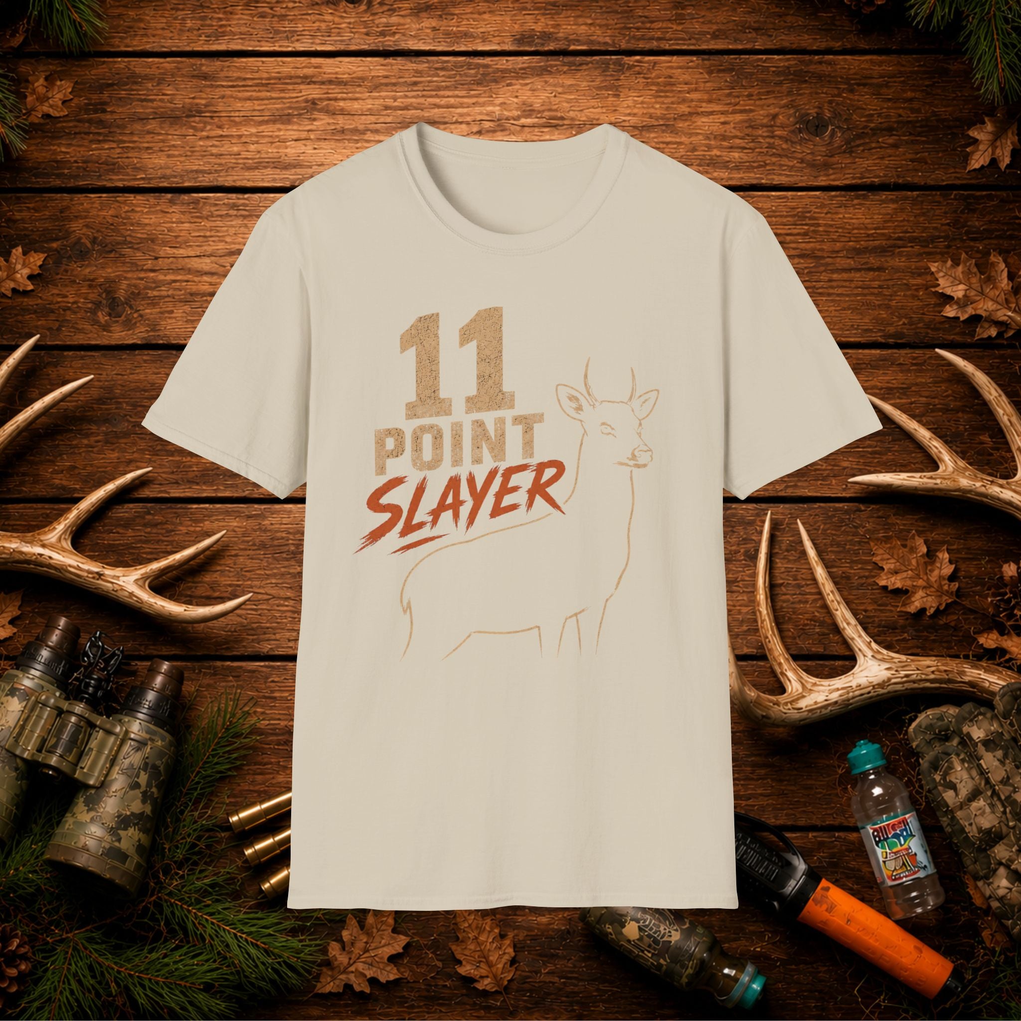 11 Point Slayer Deer T-Shirt — Hunting Buck Hunter Graphic Tee