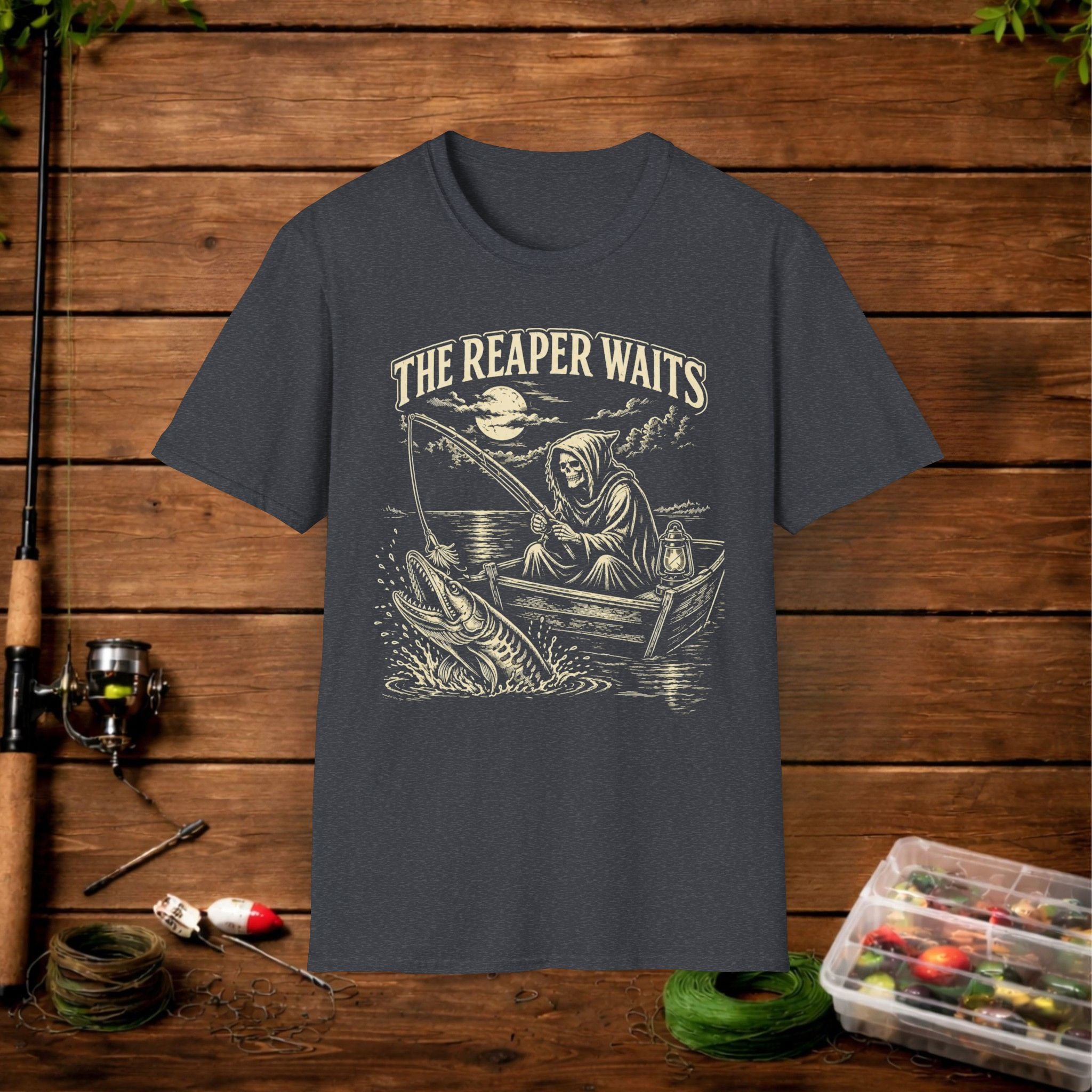 T-Shirt — "The Reaper Waits" Vintage Grim Reaper Graphic