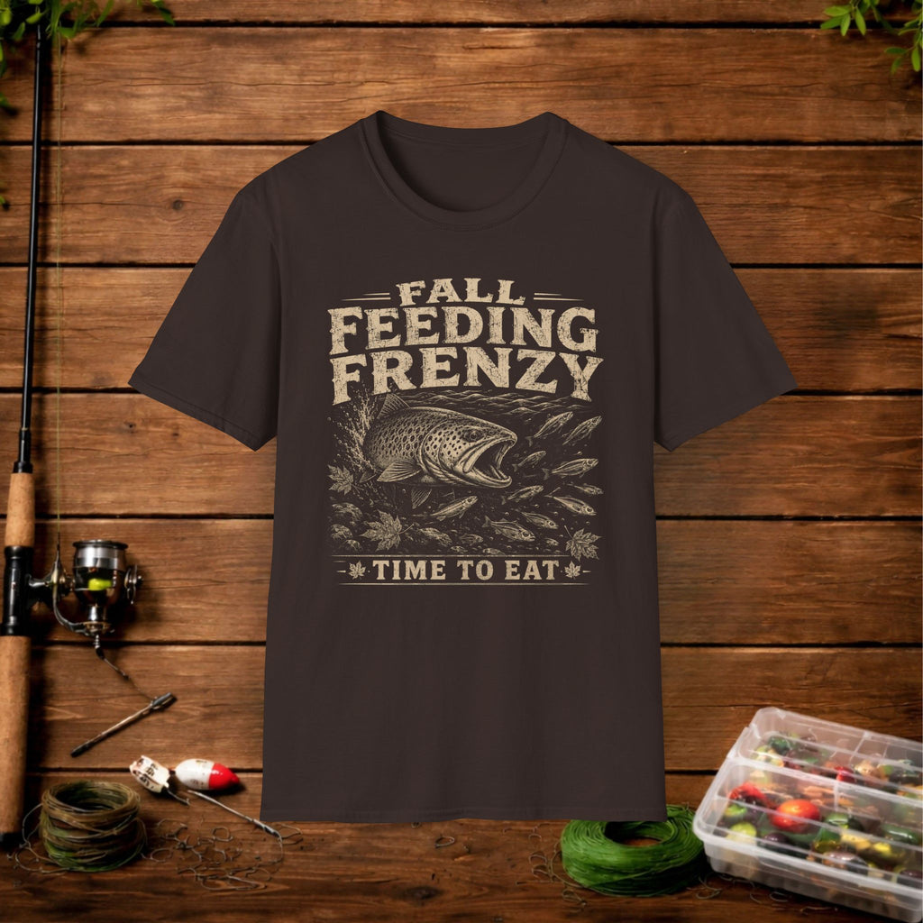 Fall Feeding Frenzy Fishing T‑Shirt — Time to Eat Angler Tee