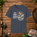 Eat Sleep Catch Repeat Panfish Fishing T-Shirt – Bluegill Crappie Sunfish Angler Tee