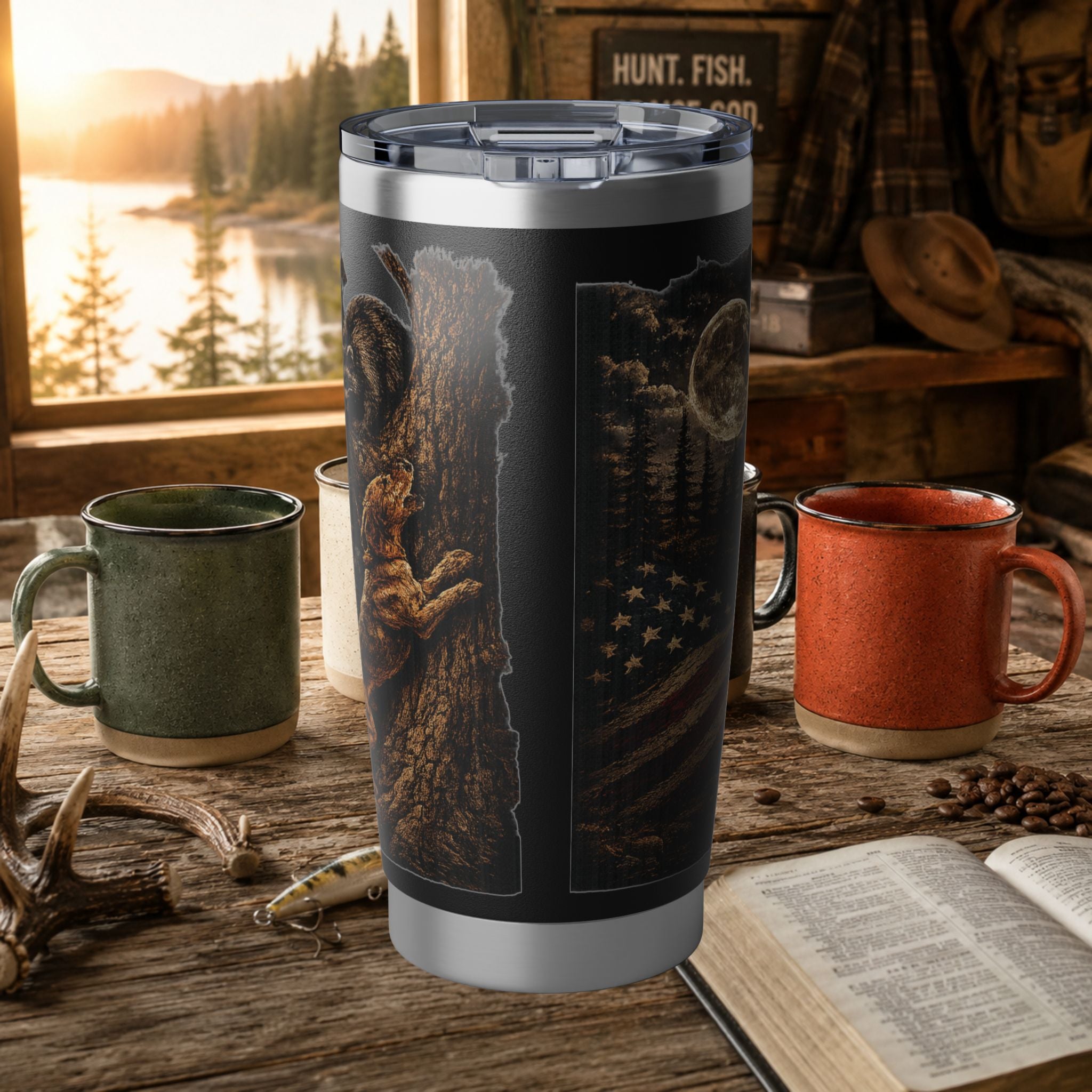Coonhunter Club 20oz Tumbler — Wyoming County Outdoor Hunting Travel Mug