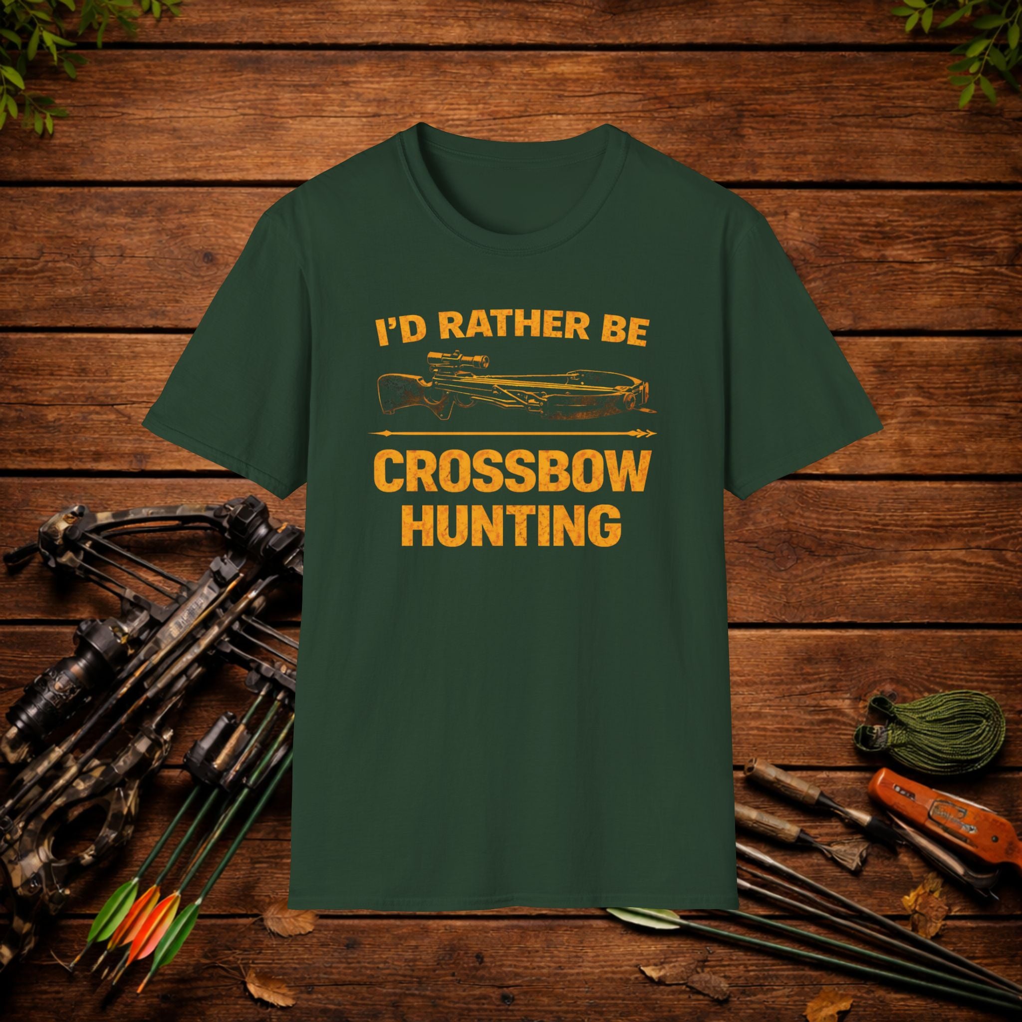 I’d Rather Be Crossbow Hunting Shirt – Deer Hunter Tee – Bowhunter Apparel – Archery Season Shirt – Hunter Gift