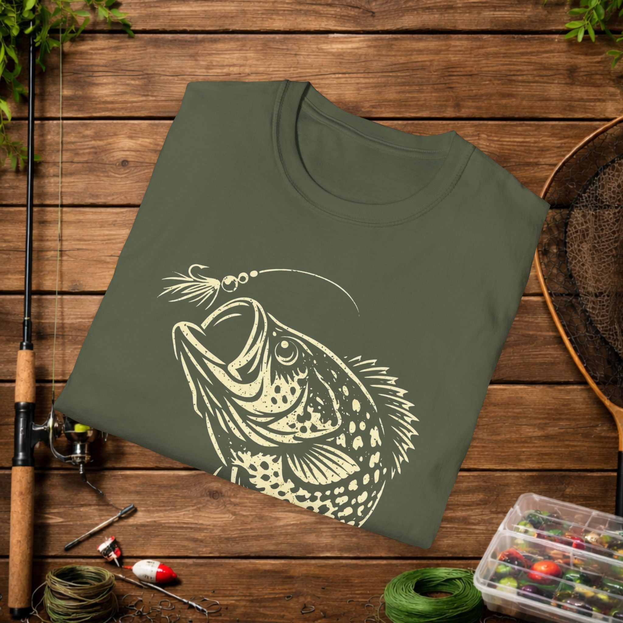 Bream Slayer Shirt – Panfish Assassin Fishing Tee – Stack Slabs Crappie Angler Shirt – Funny Fishing Shirt for Fishermen