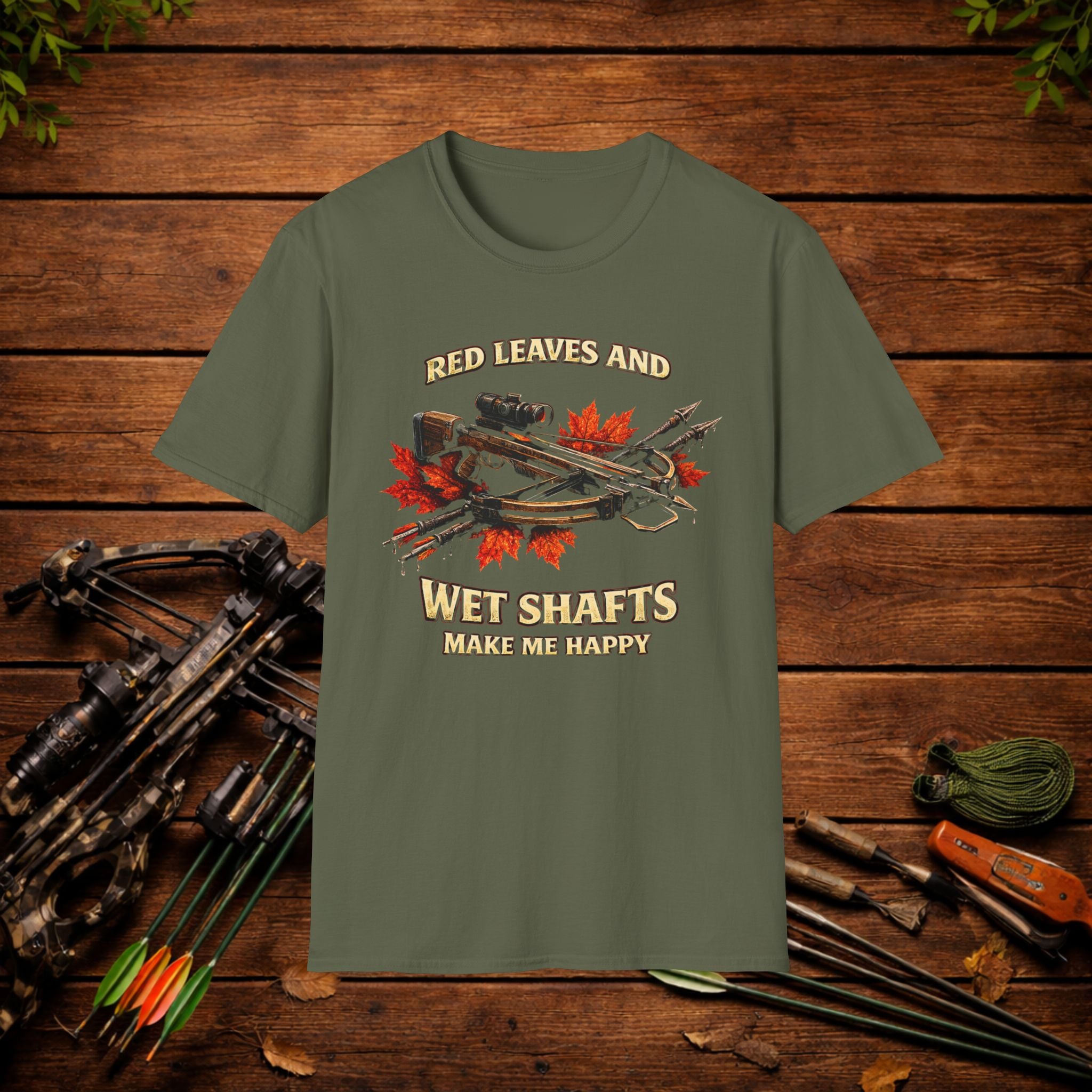 Red Leaves and Wet Shafts Crossbow Hunting Shirt