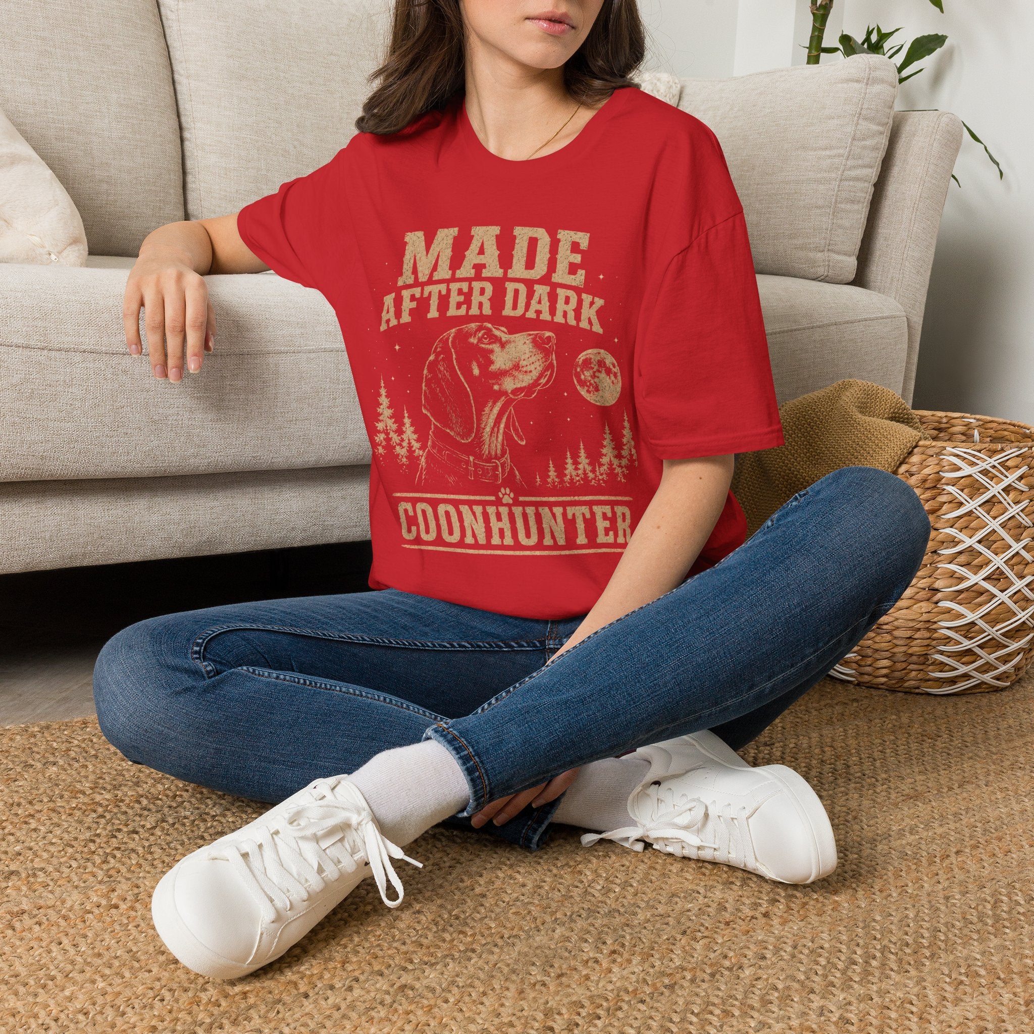 Made After Dark Coonhunter T-Shirt | Vintage Night Hunting Coonhound Tee | Wild Wonderful Wear