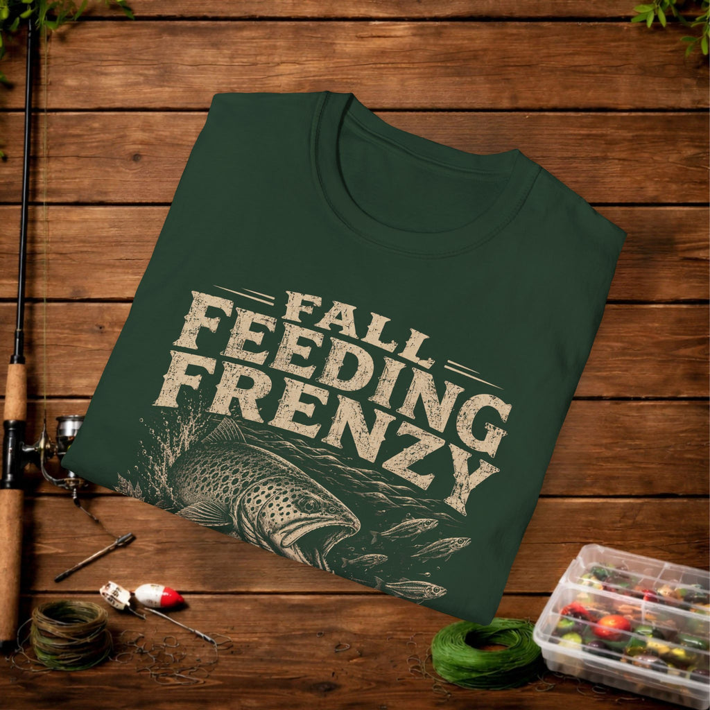 Fall Feeding Frenzy Fishing T‑Shirt — Time to Eat Angler Tee