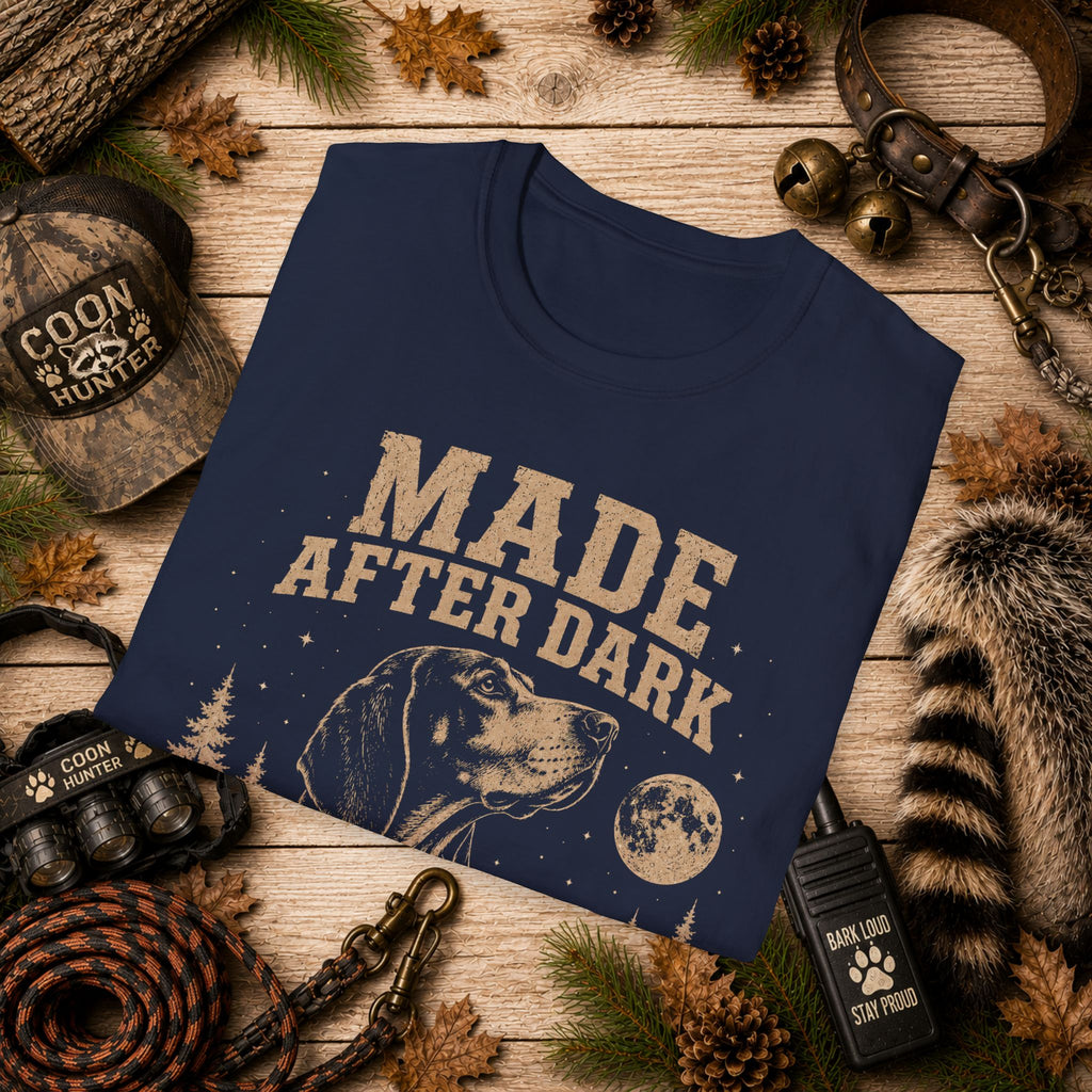 Made After Dark Coonhunter T-Shirt | Vintage Night Hunting Coonhound Tee | Wild Wonderful Wear