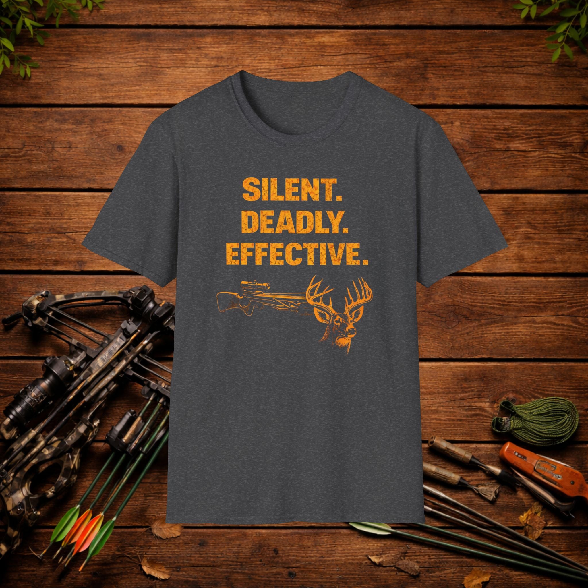 Silent Deadly Effective Crossbow Hunting Shirt – Deer Hunter Tee – Bowhunter Apparel – Archery Season Shirt