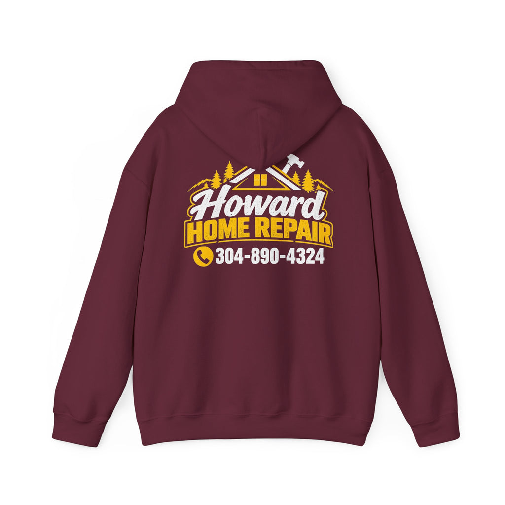 Howard Home Repair Hoodie — Logo Pullover back print