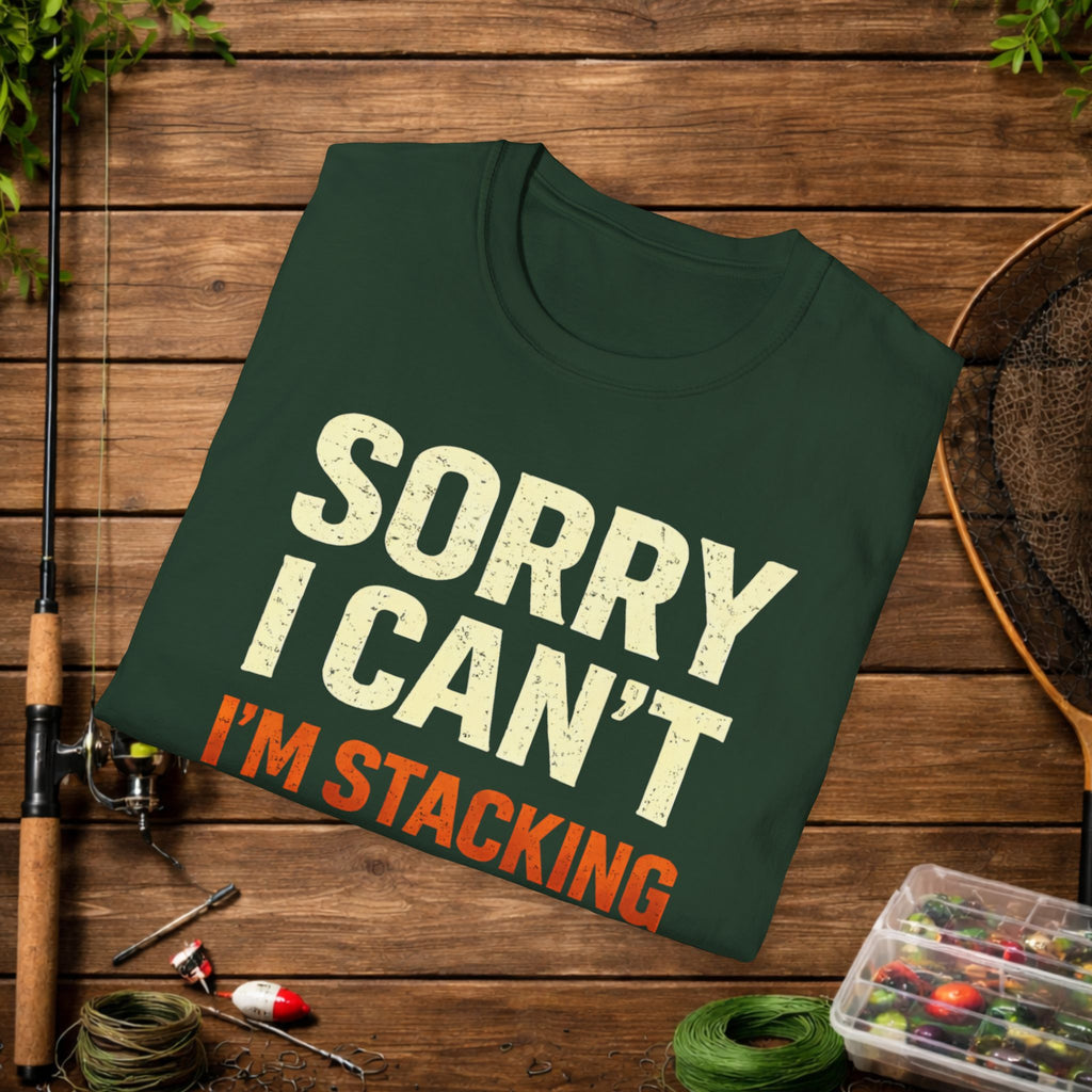 Sorry I Can’t I’m Stacking Slabs Shirt – Funny Crappie Fishing Tee – Bream & Panfish Angler Shirt – Fishing Gift