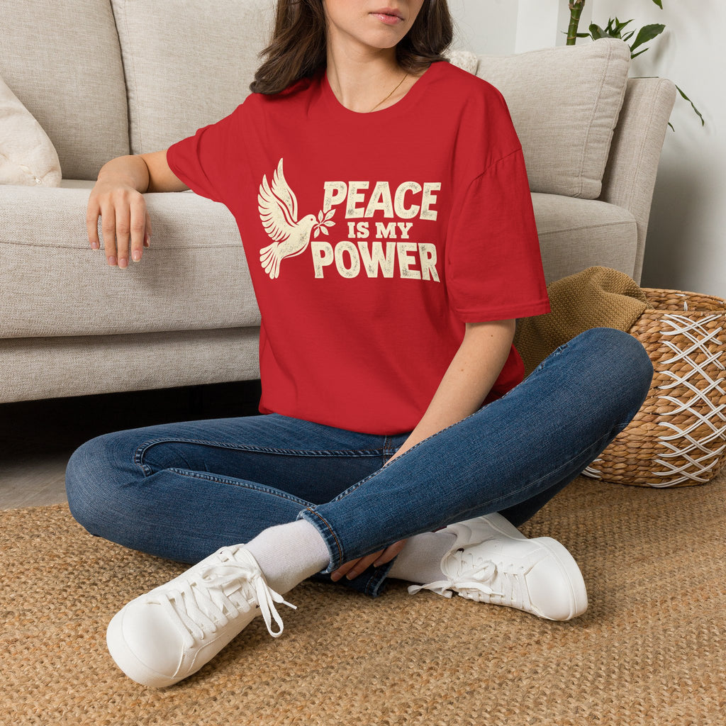 Peace Is My Power T-Shirt — Christian Dove Faith Tee