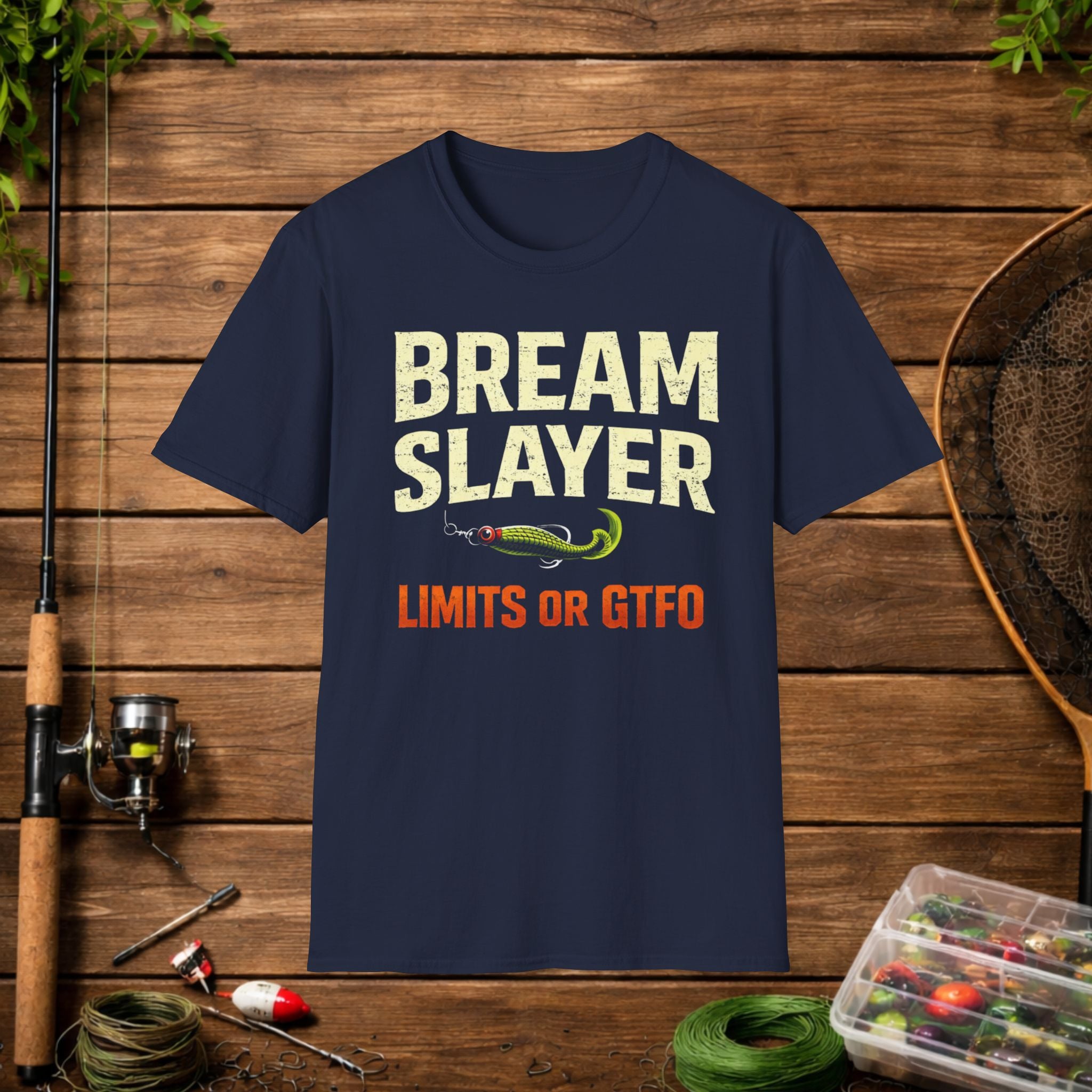 Bream Slayer Shirt – Limits or GTFO Fishing Tee – Crappie & Panfish Angler Shirt – Funny Fishing Shirt for Fishermen