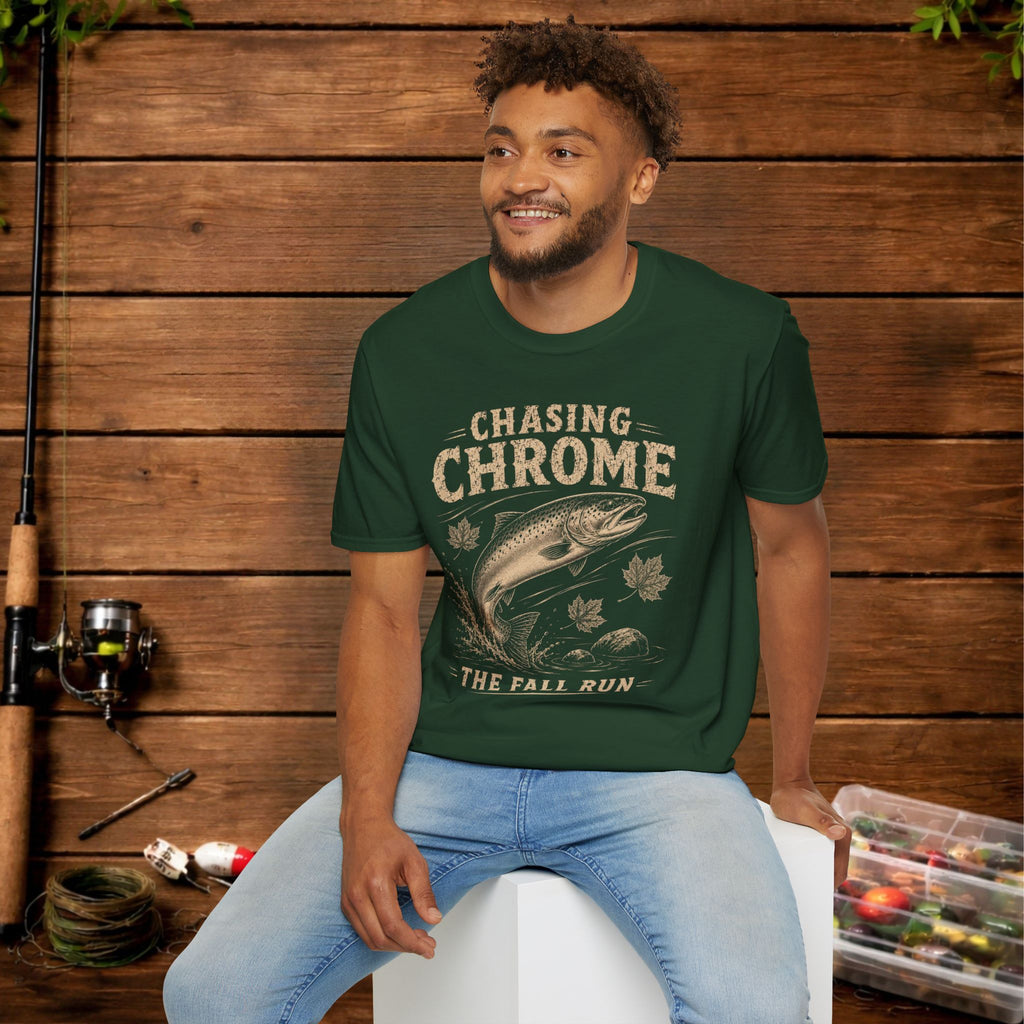 Chasing Chrome Fishing T-Shirt — The Fall Run Trout Tee