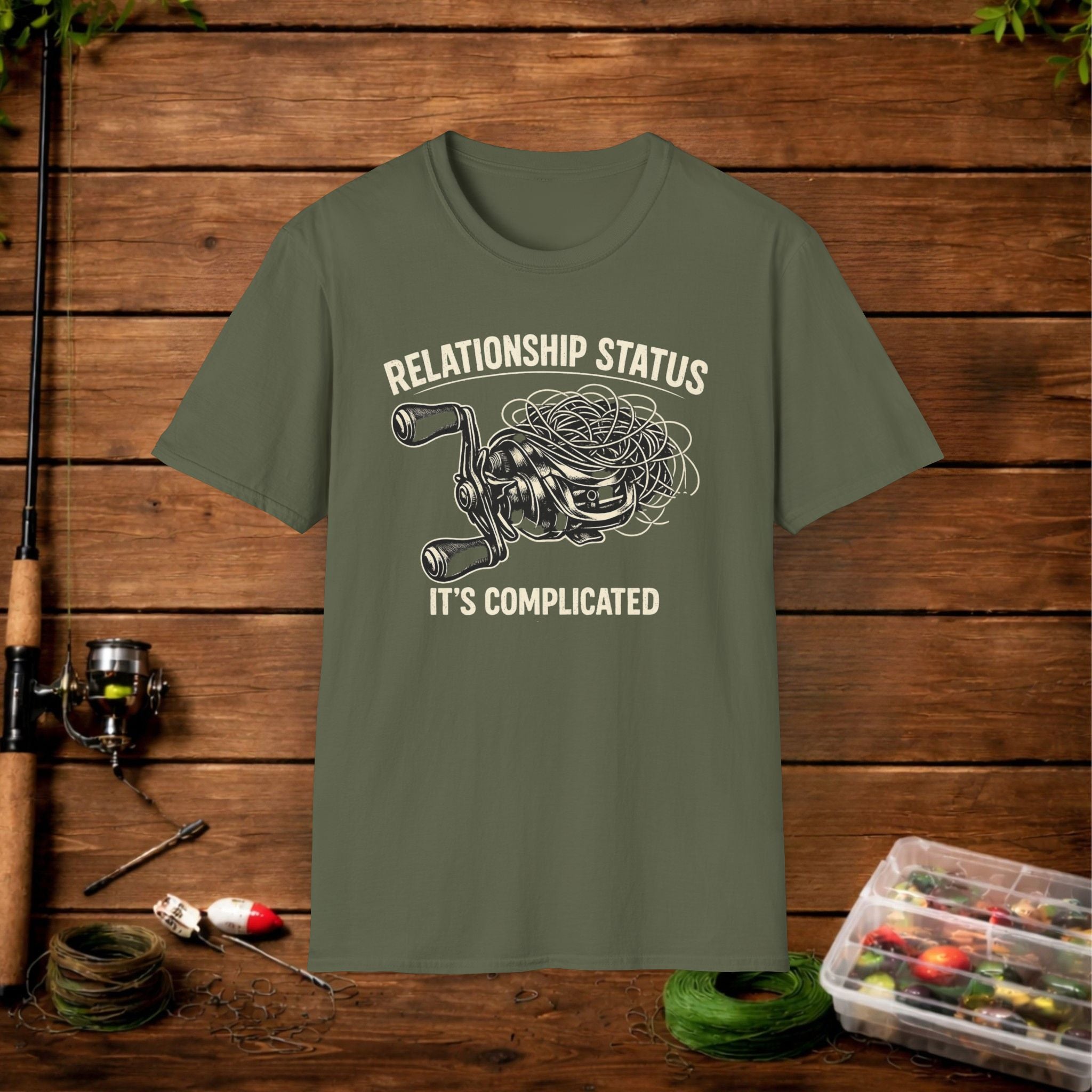 Relationship Status T-Shirt — 'It's Complicated' Funny Fishing Tee